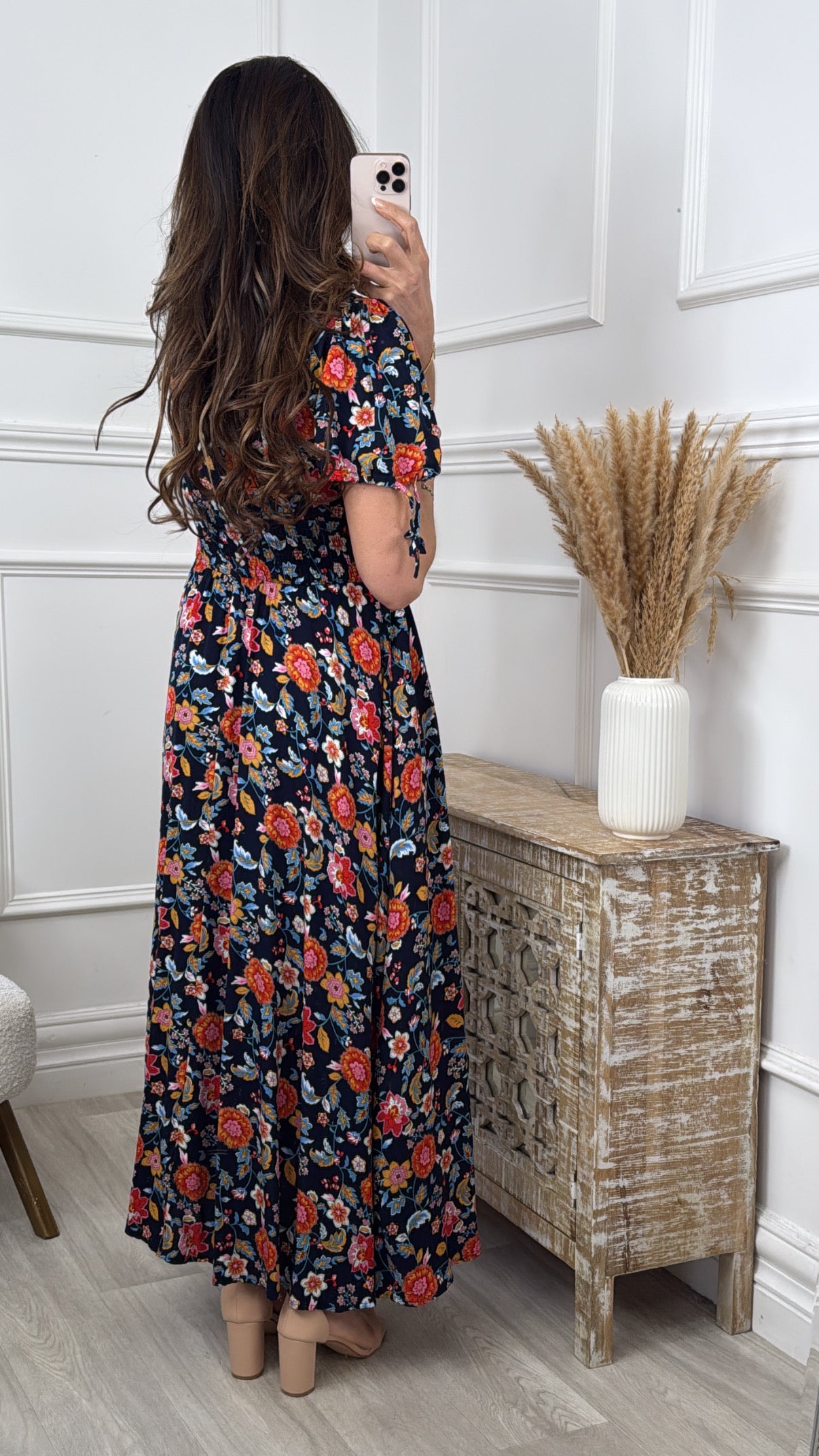 Lucienne Navy Floral Maxi Dress