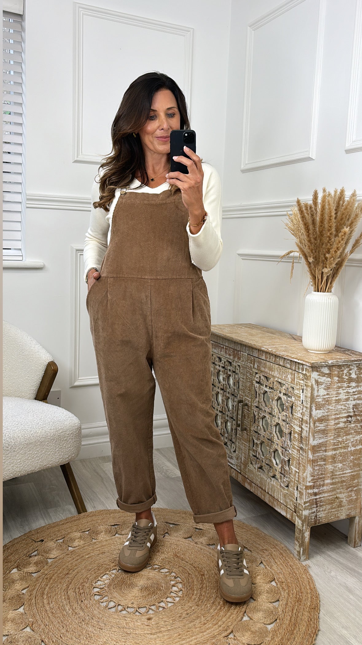 Kamala Camel Corduroy Jumpsuit