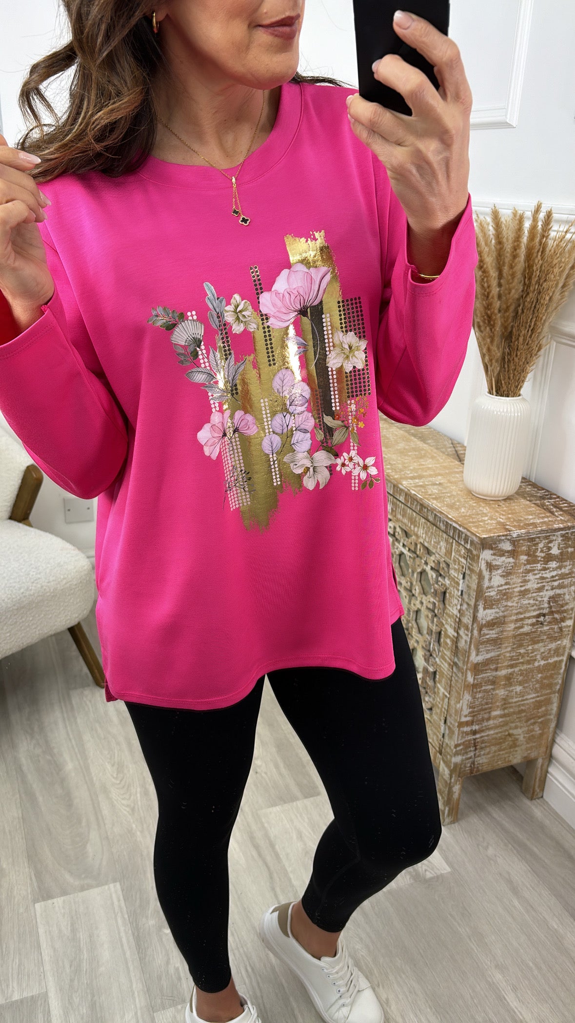 Shauna Pink Floral Top