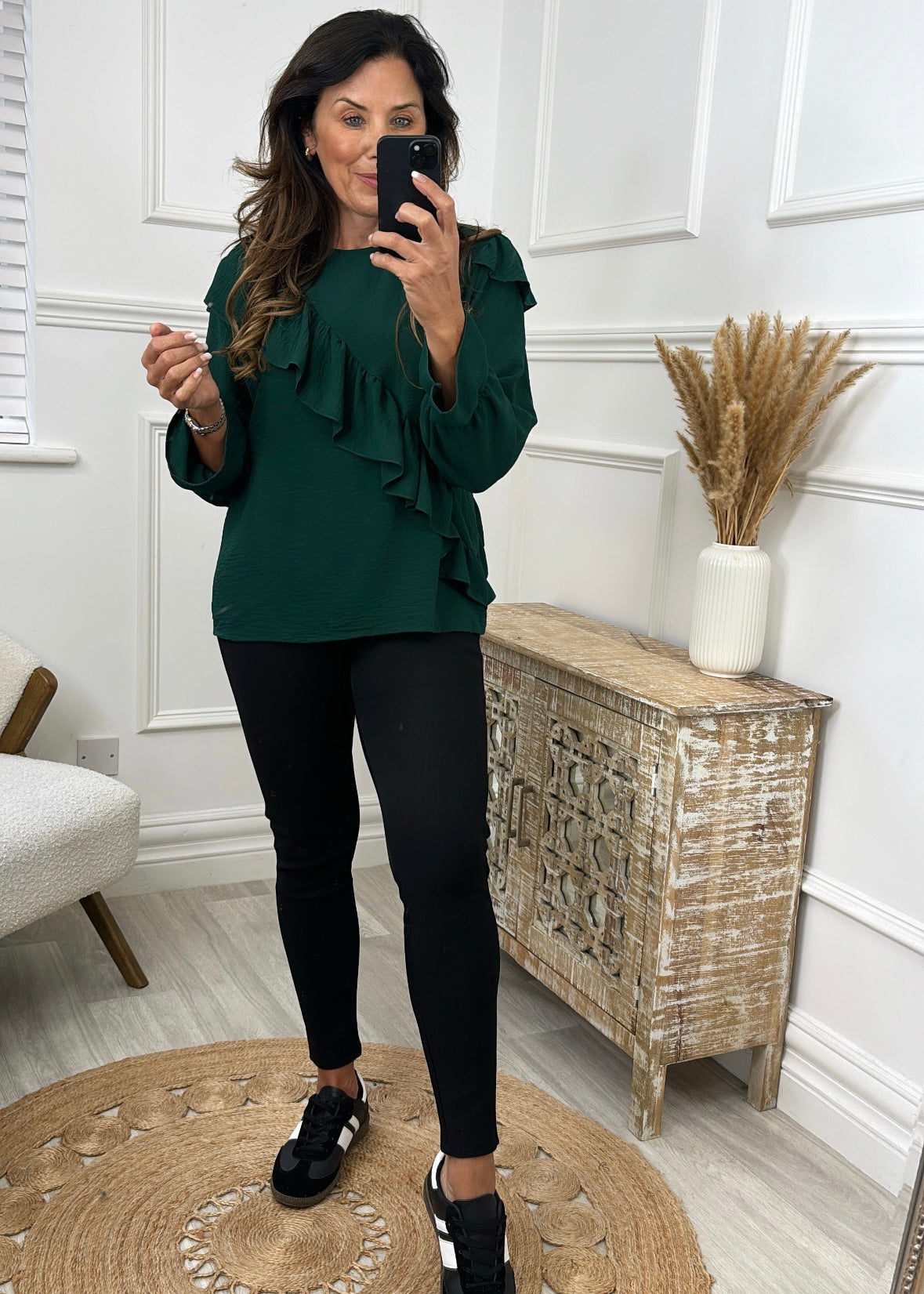 Kimberly Green Frill Detail Blouse