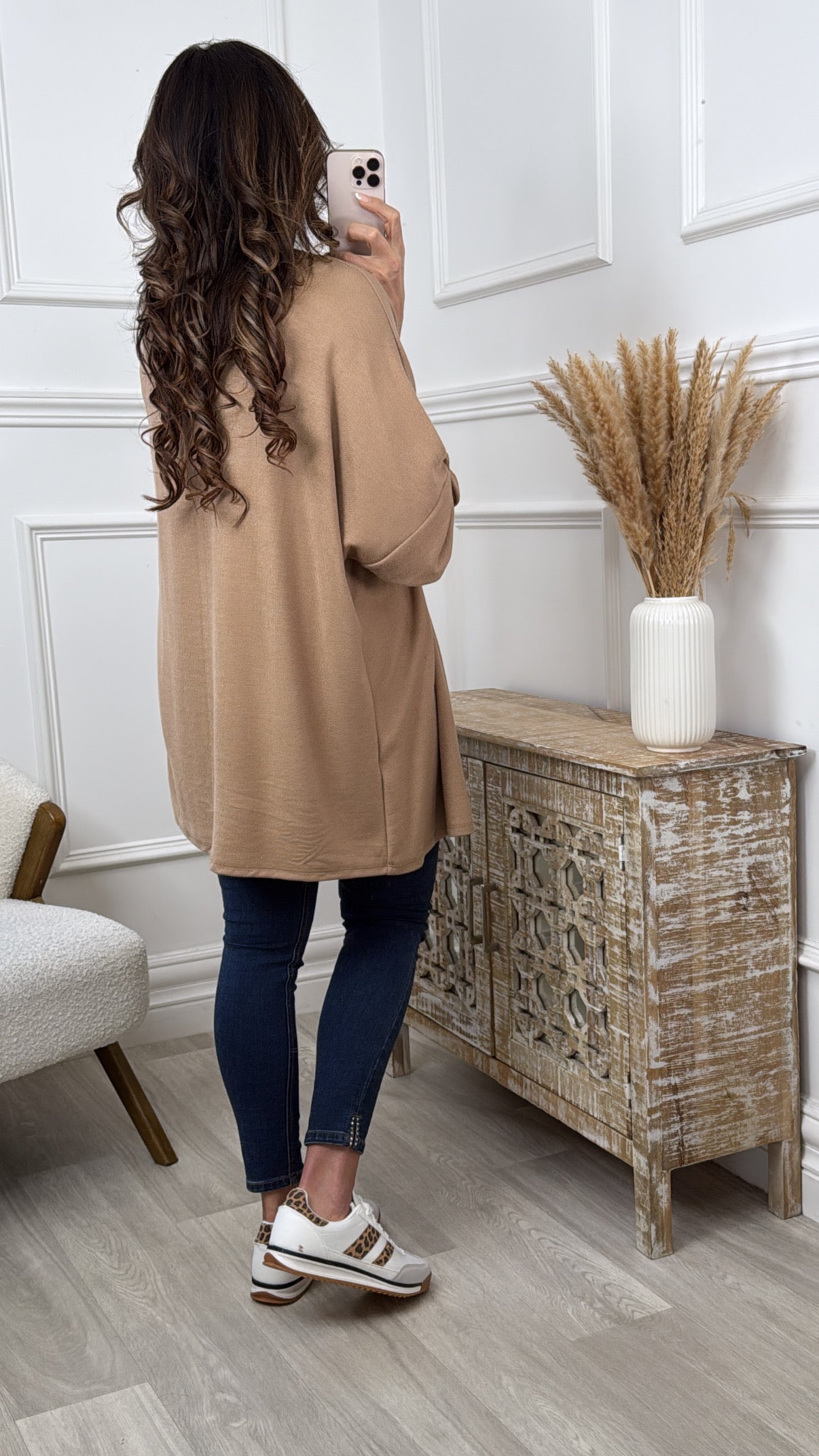 Lenore Camel Kimono Shrug