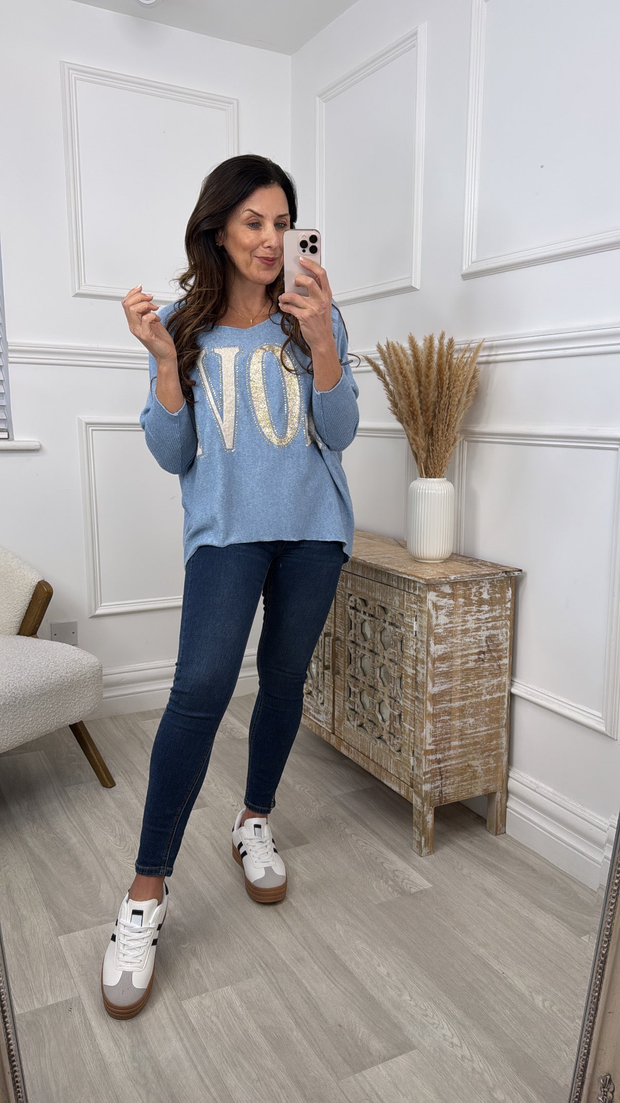 Jill Denim LOVE Top