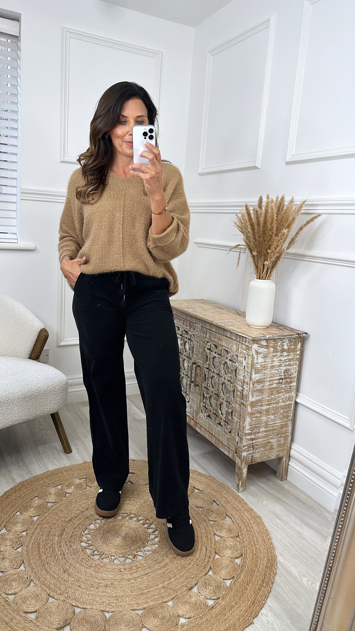 Aurelia Camel Batwing Sleeve Jumper