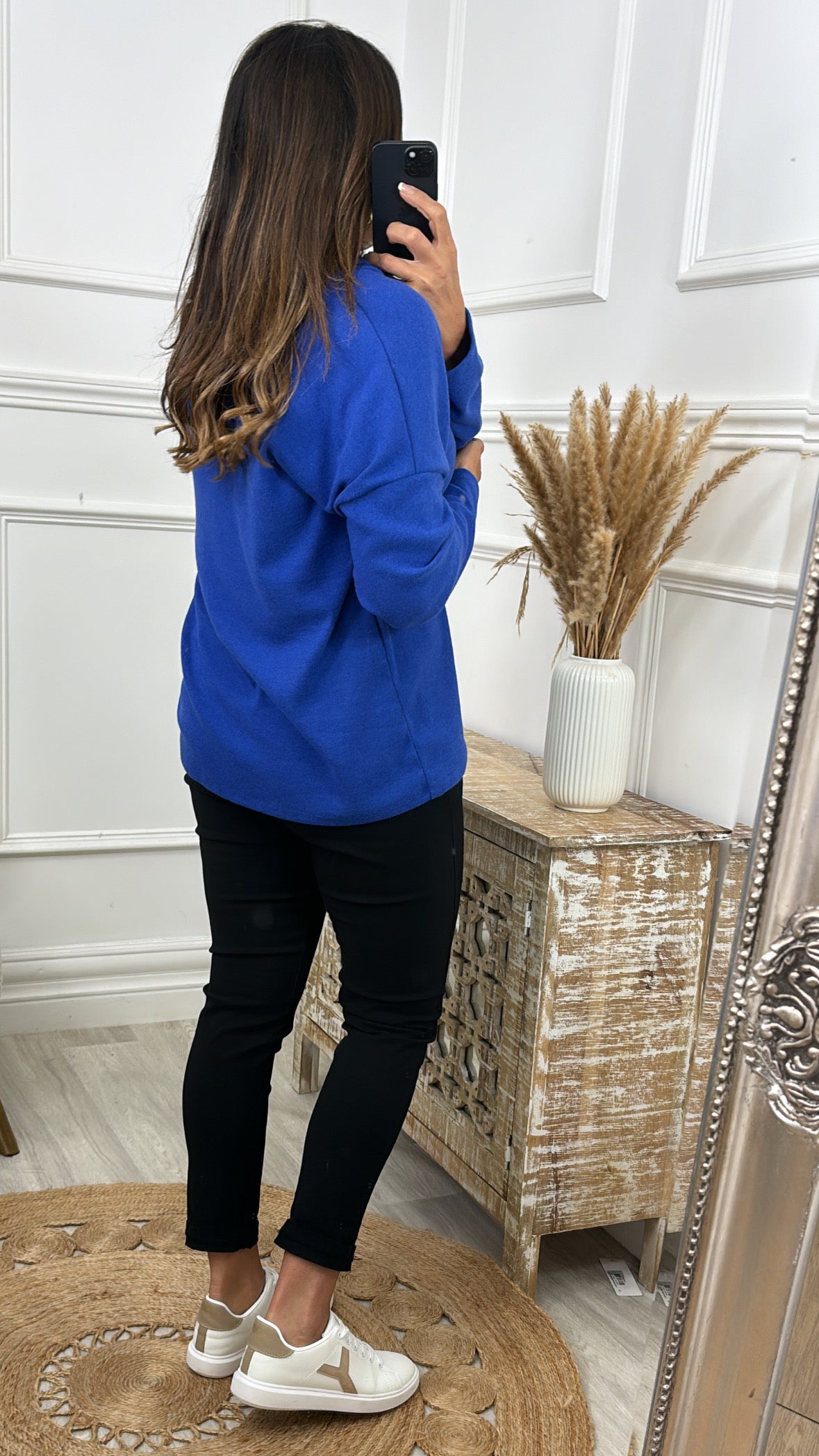 Natasha Royal Blue Cowl Neck Jumper