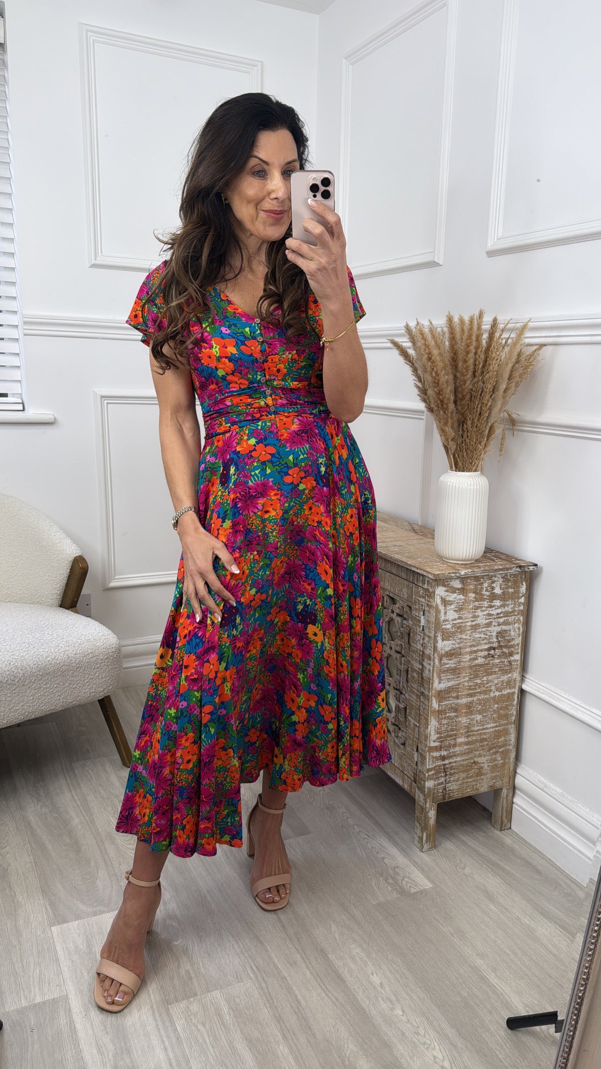 Twiggy Pink Floral Maxi Dress