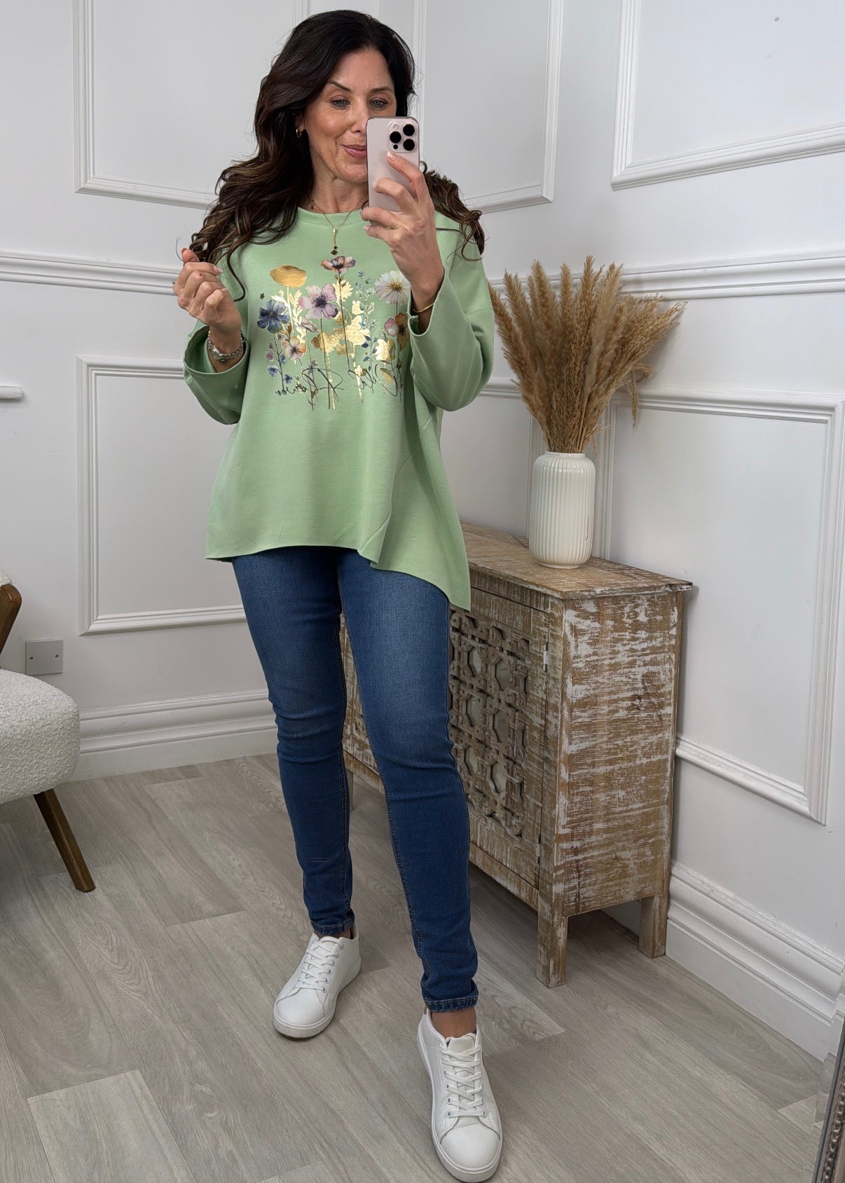 Lynda Green Floral Top