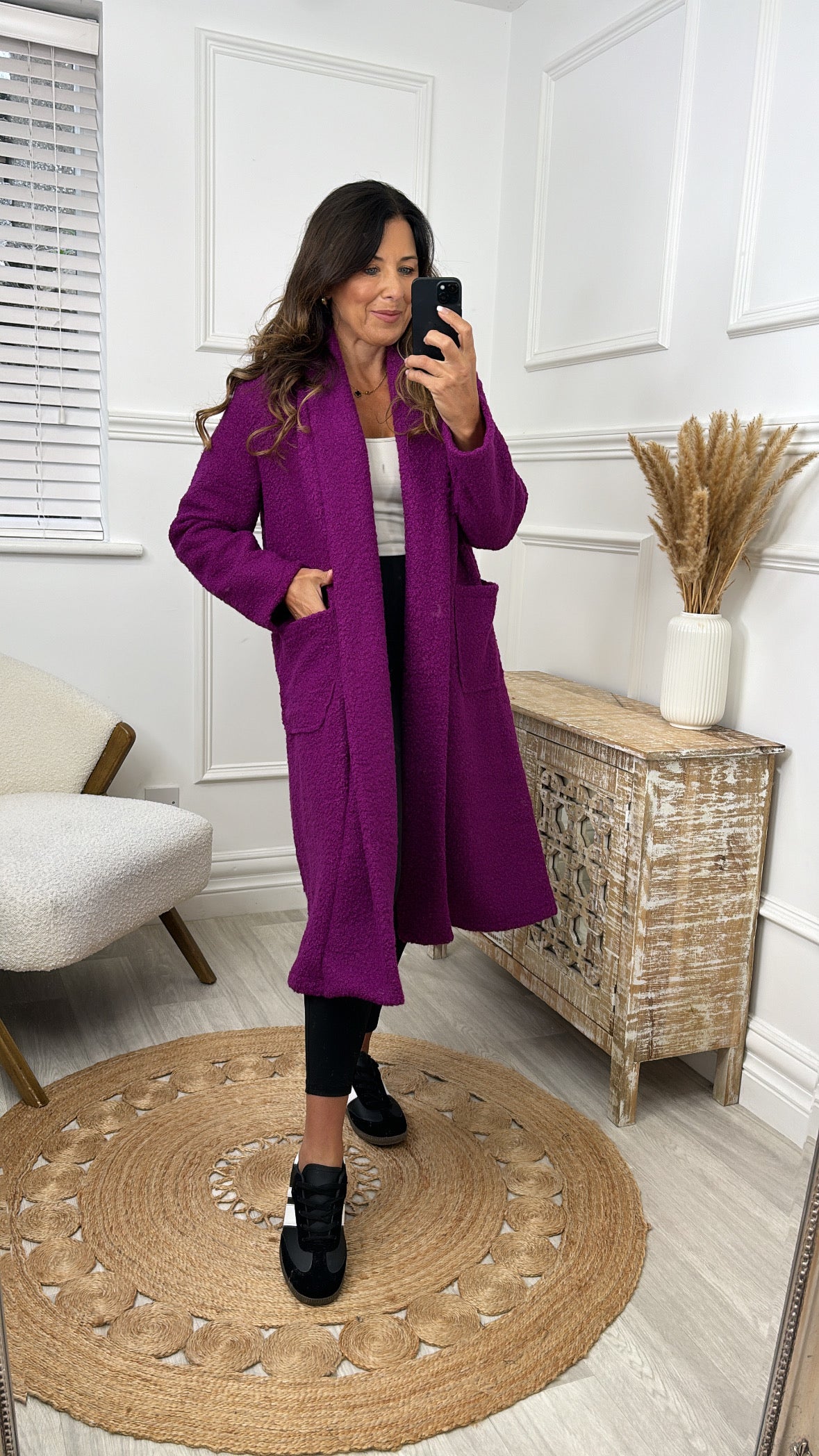 Sonika Violet Drape Non Fastening Coatigan