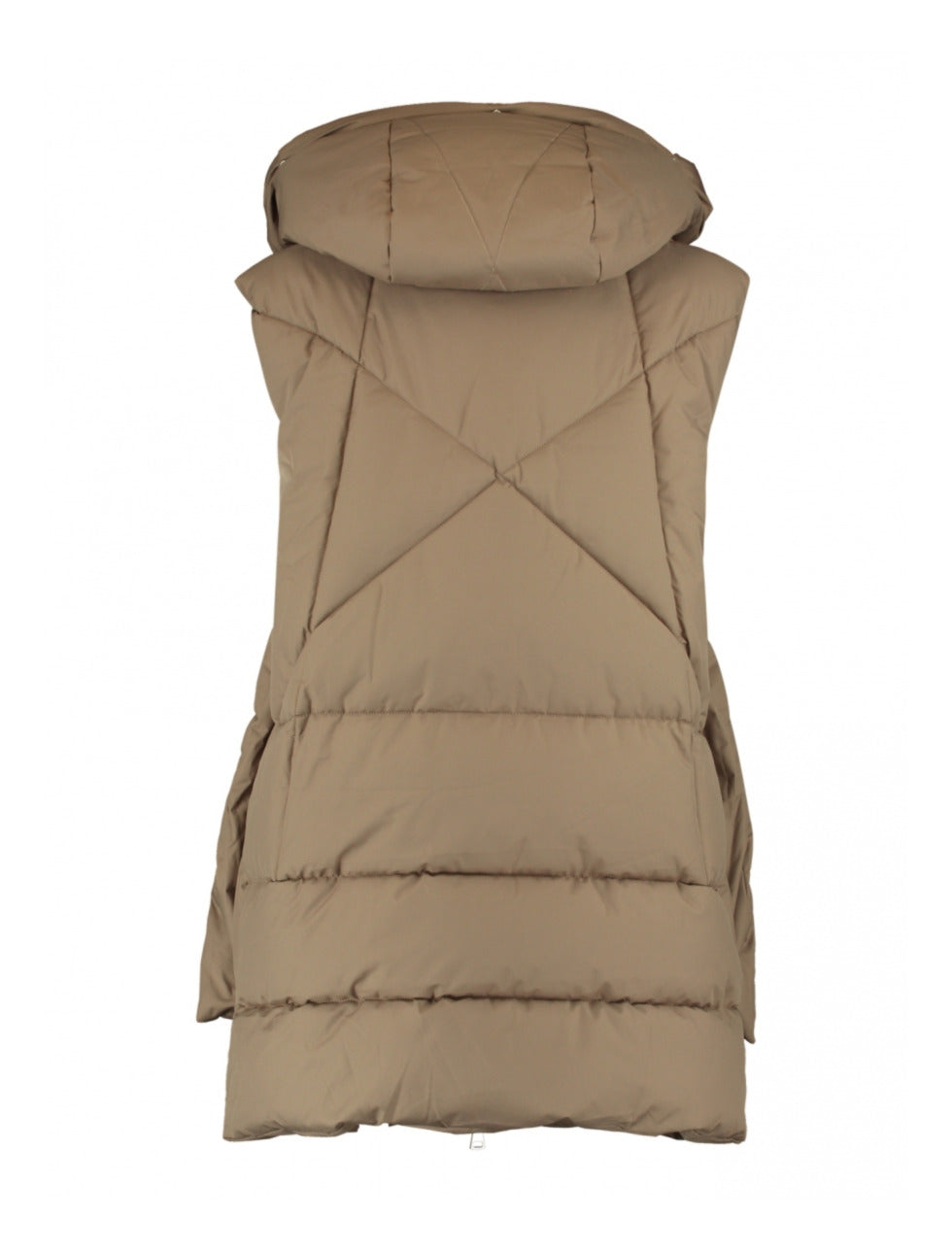 Liva Taupe Layered Puffer Gilet