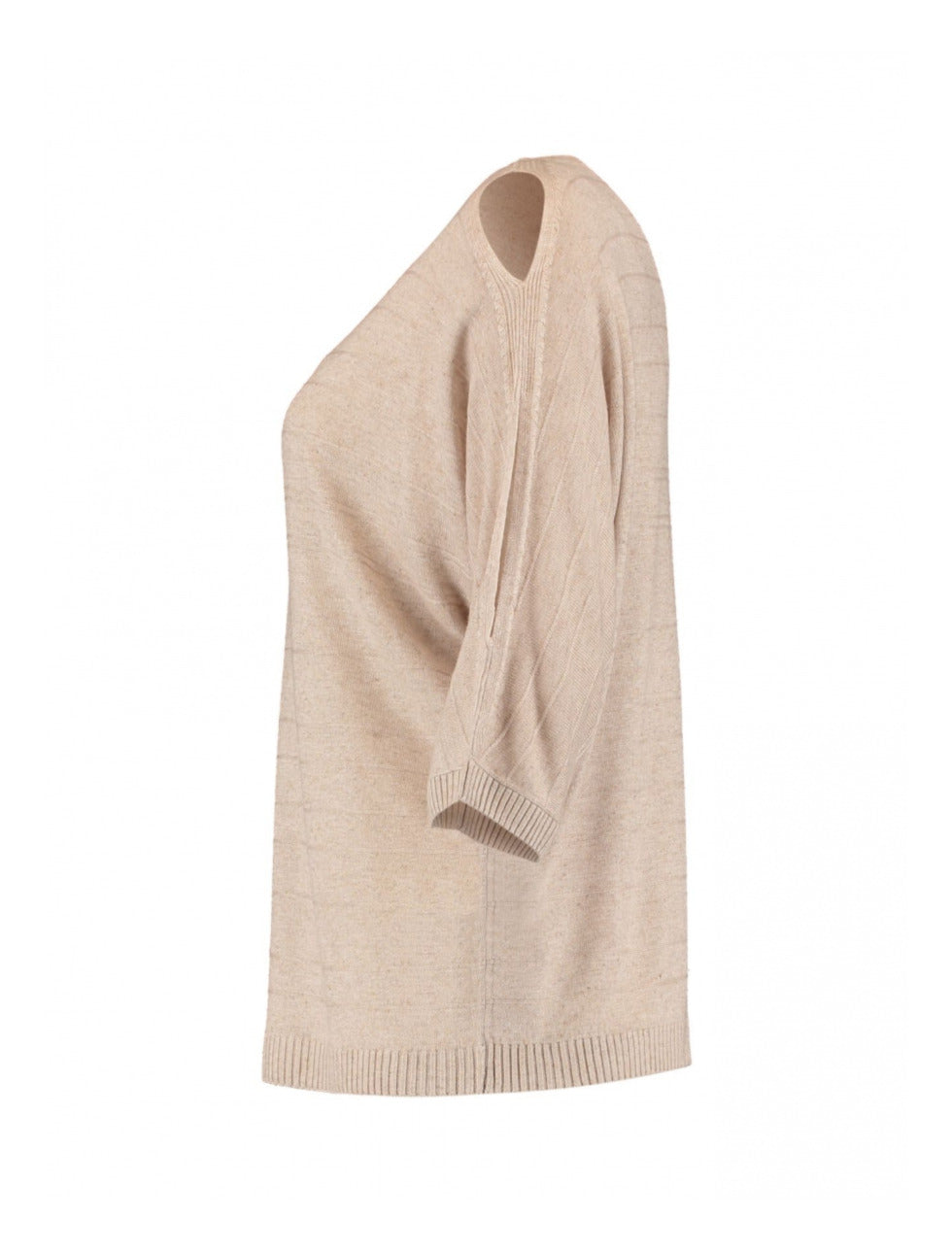 Ophelia Beige Cold Shoulder Pullover