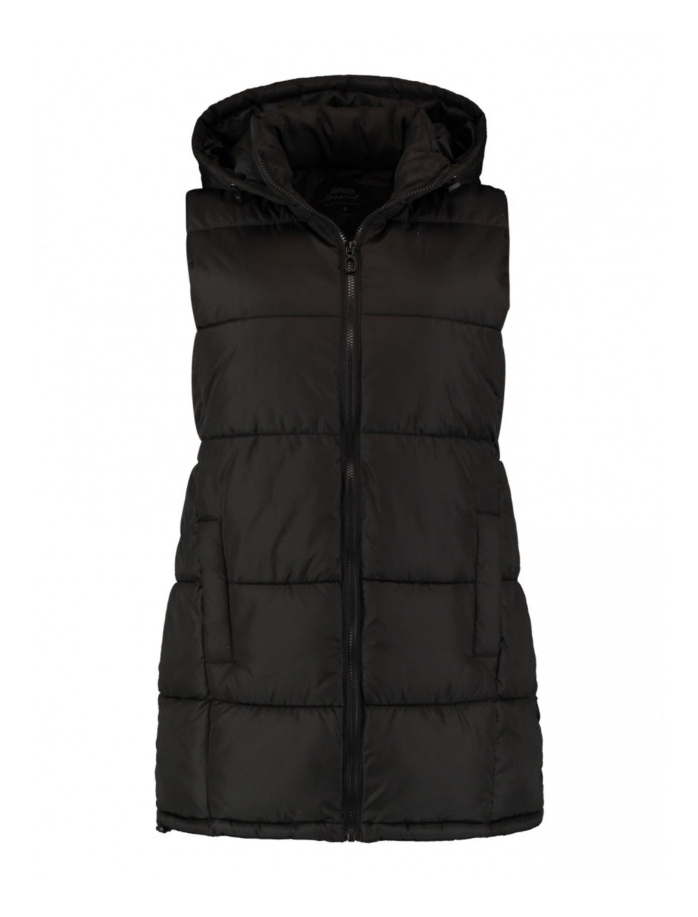 Lona Black Toggle Waist Puffer Gilet