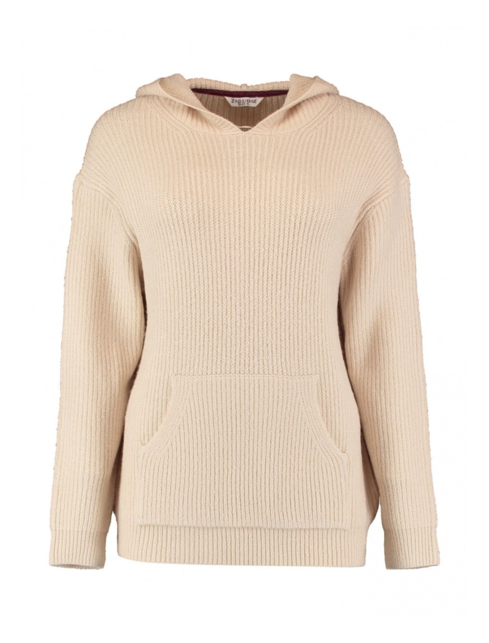 Josie Beige Ribbed Knit Hoodie