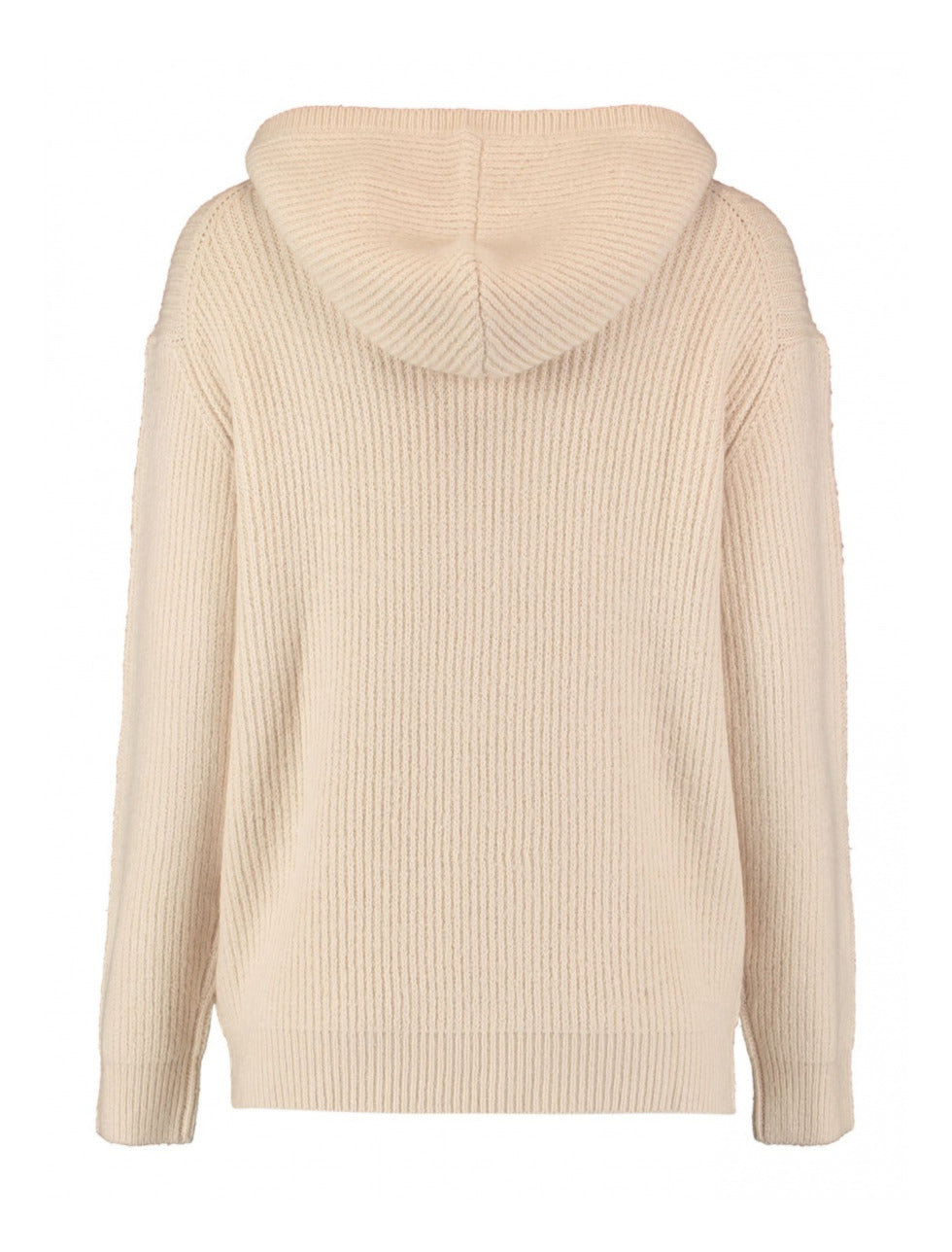 Josie Beige Ribbed Knit Hoodie