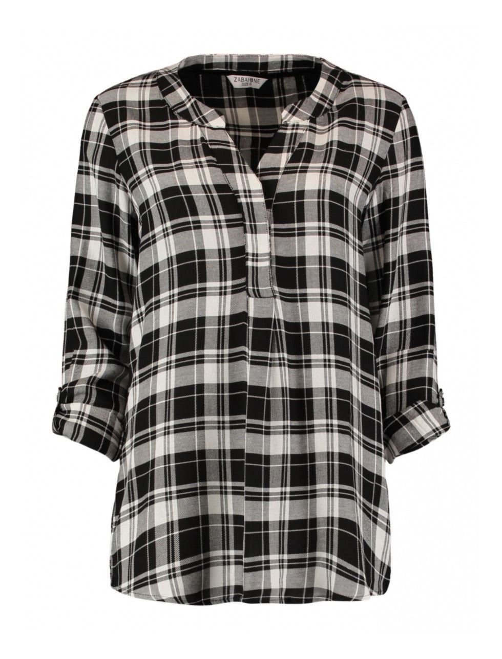 Logan Black Check Shirt Tunic