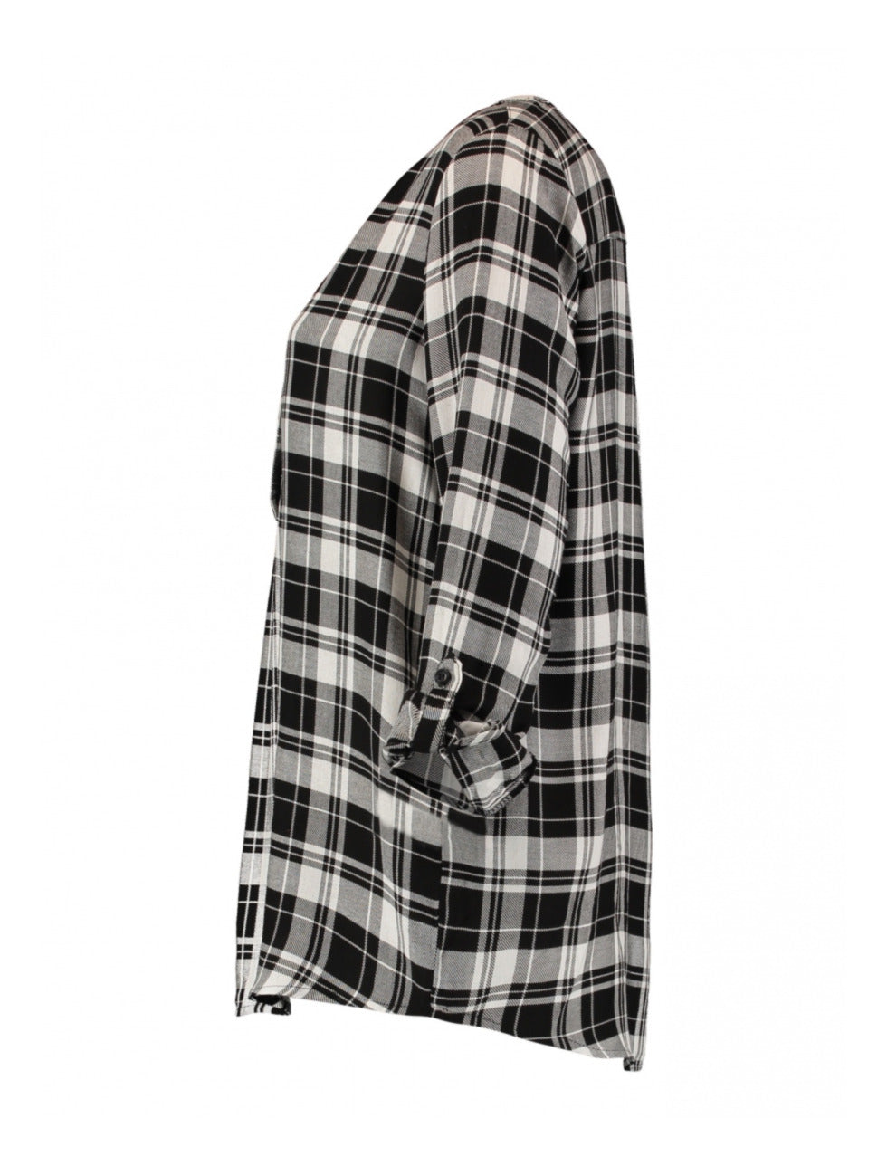 Logan Black Check Shirt Tunic