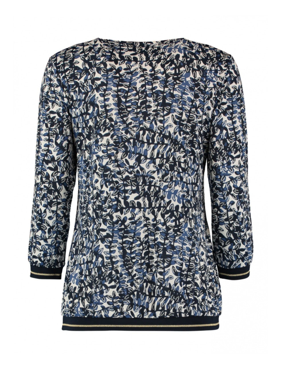 Kirstie White Navy Print Top