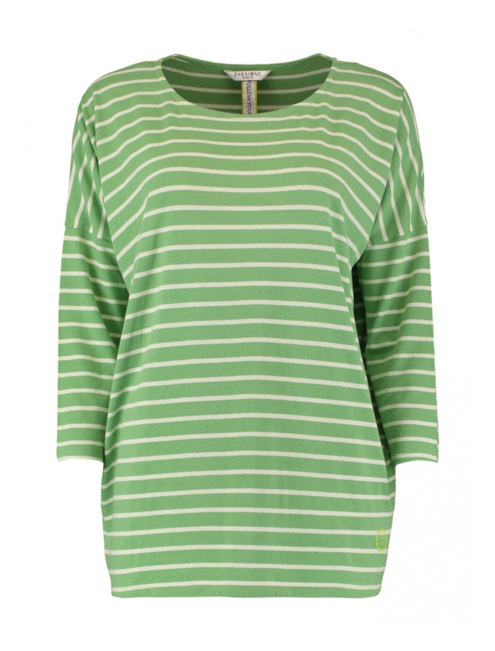 Marty Green Offwhite Stripe Top