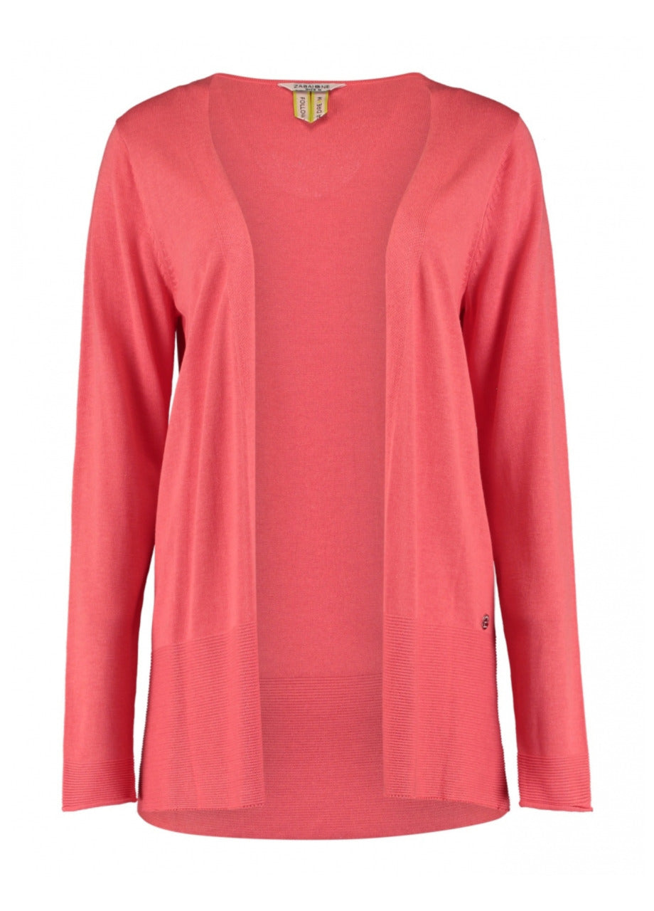 Ravenna Coral Edge To Edge Cardigan