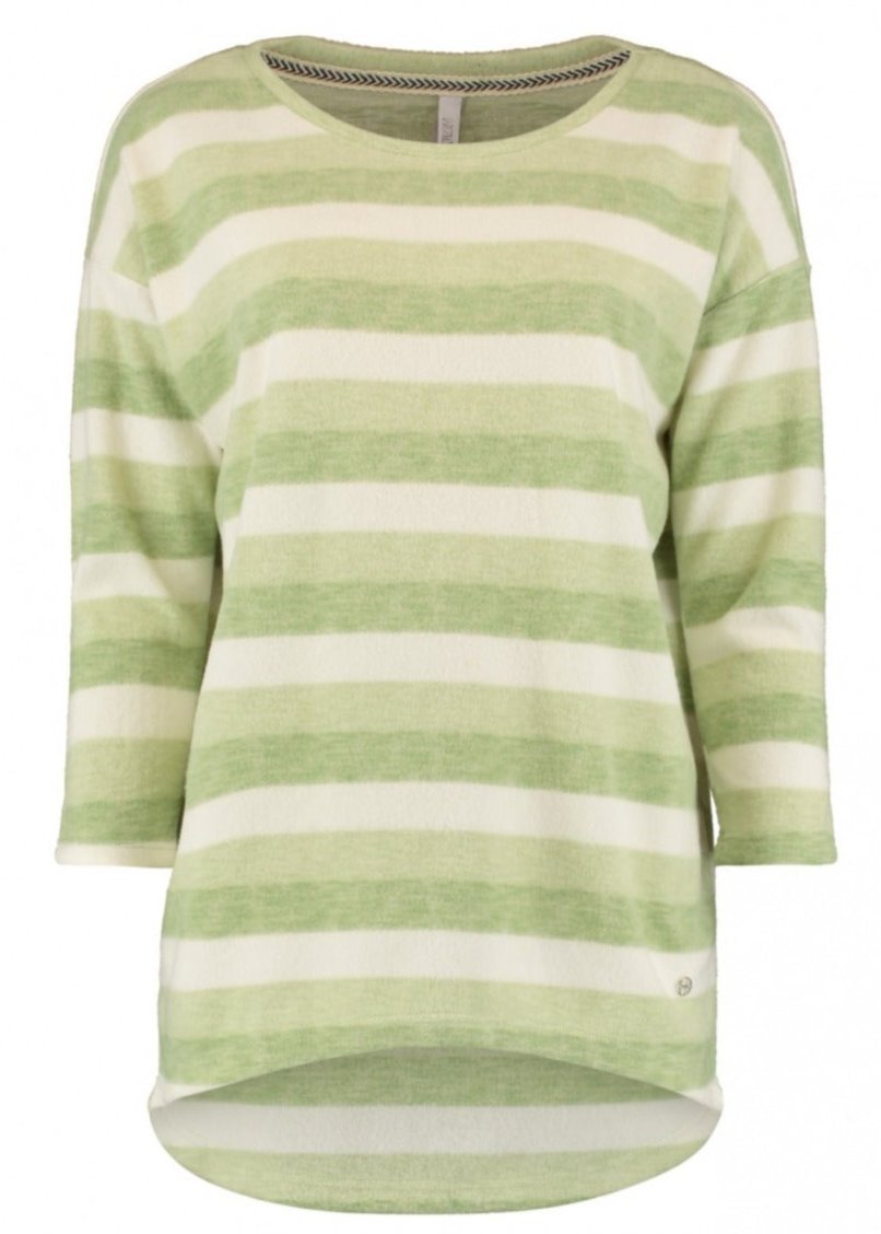 Mia Green Stripe Knit Top