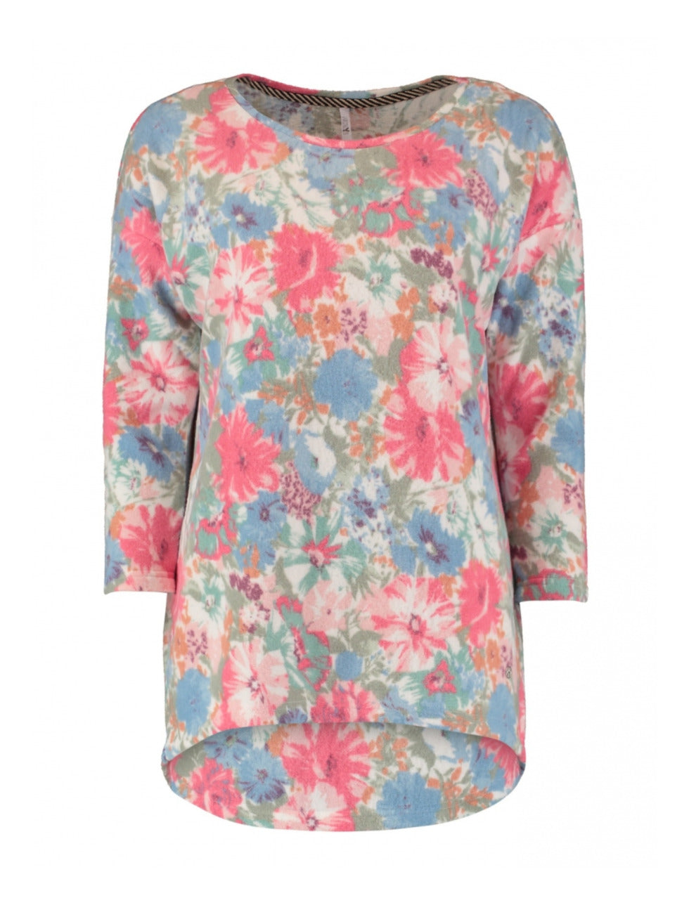 Mia Offwhite Floral Knit Top