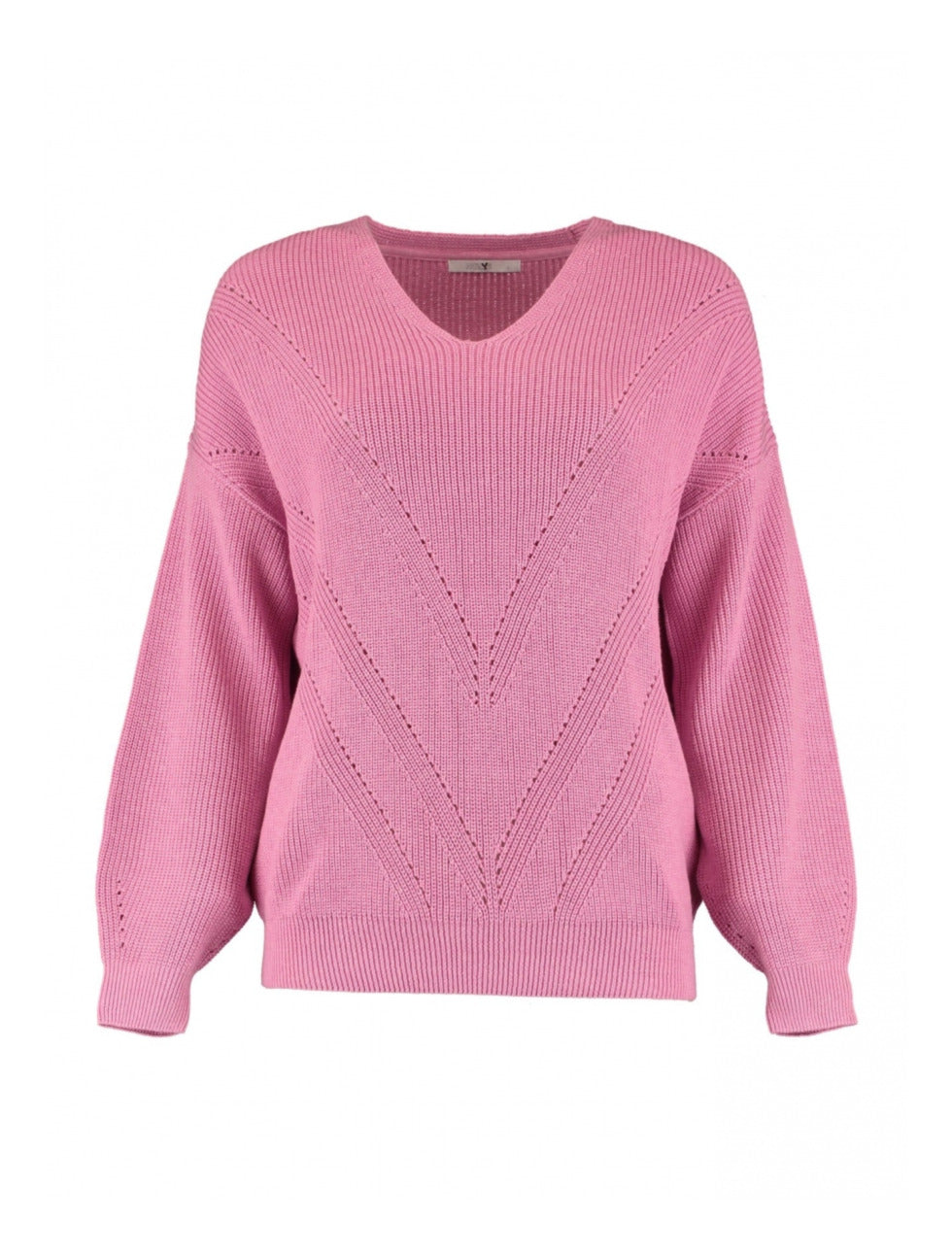 Nia Rose Pink Chevron Knit Jumper