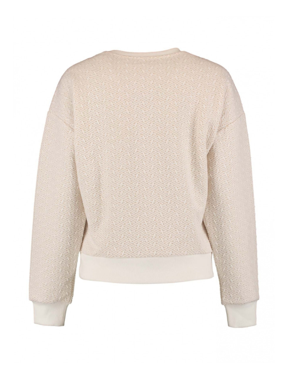 Lara Offwhite Embossed Sweatshirt