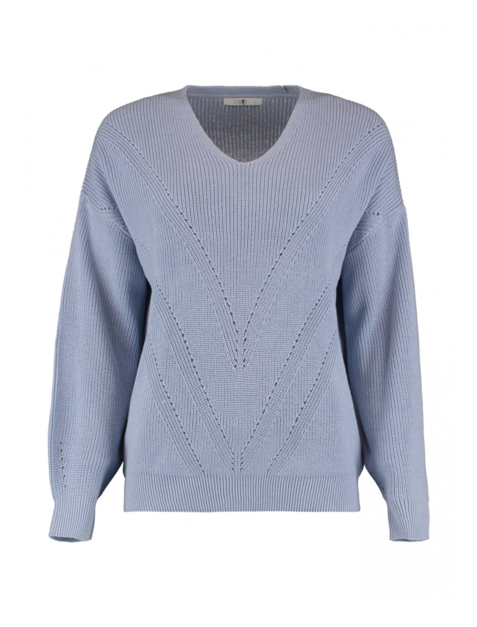 Nia Soft Blue Chevron Knit Jumper