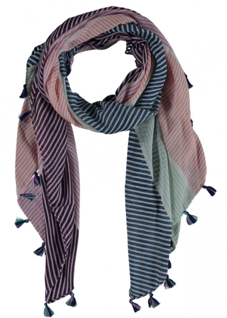 Marie Rose Stripe Scarf