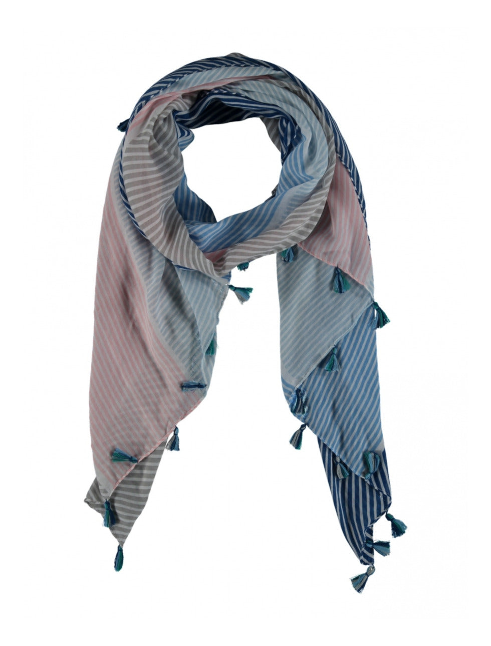 Marie Blue Stripe Scarf