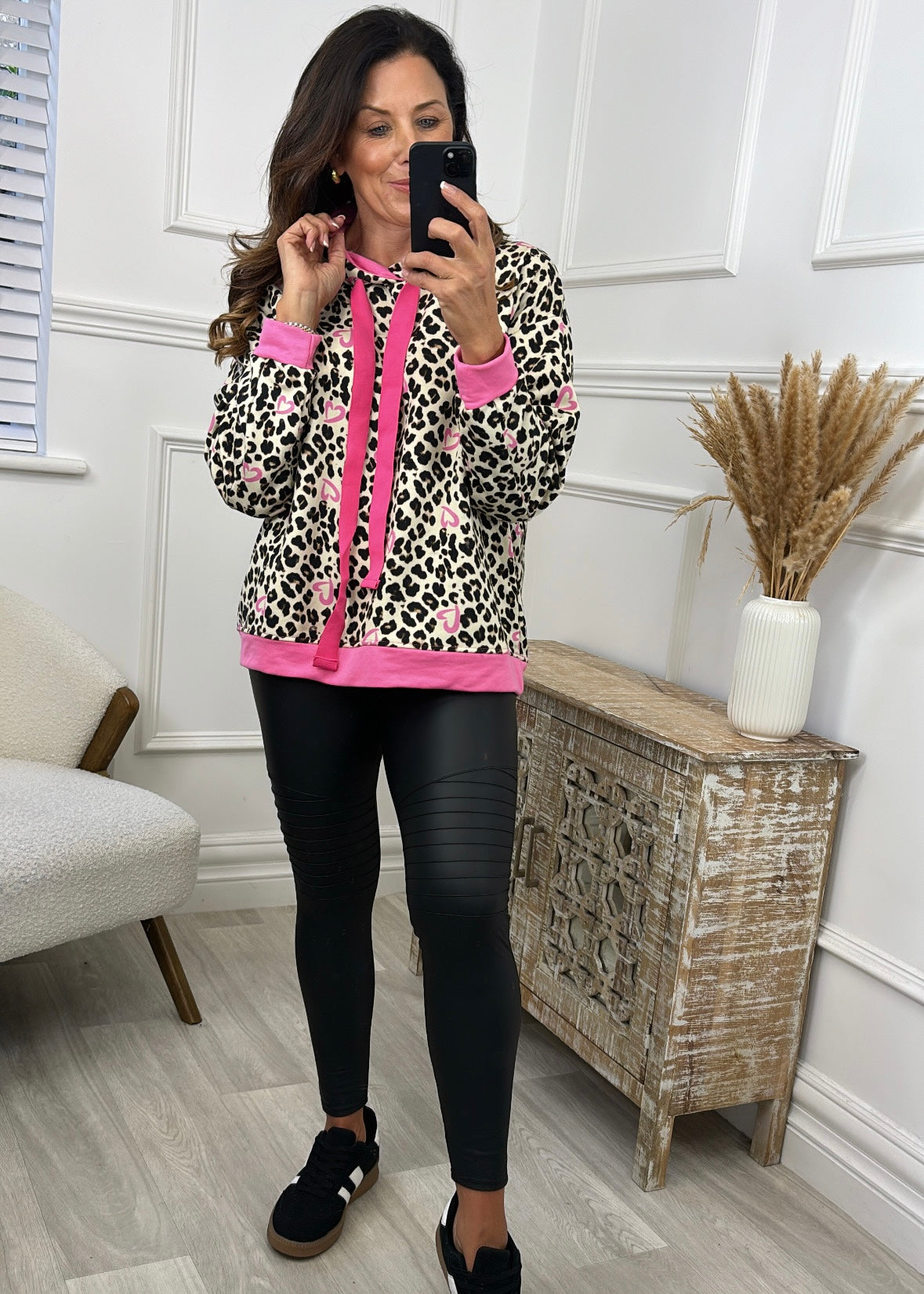 Augusta Pink Leopard Hoodie