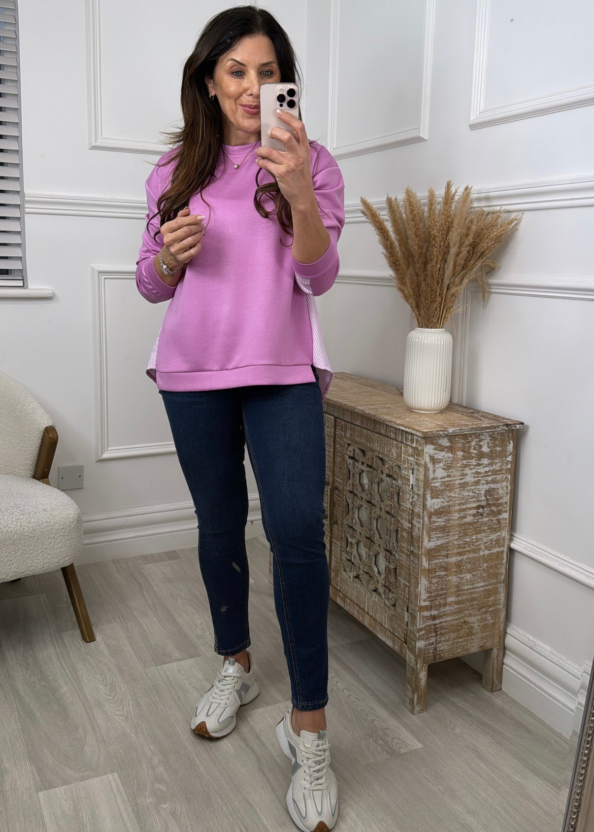 Bridget Pink Dual Style Sweatshirt