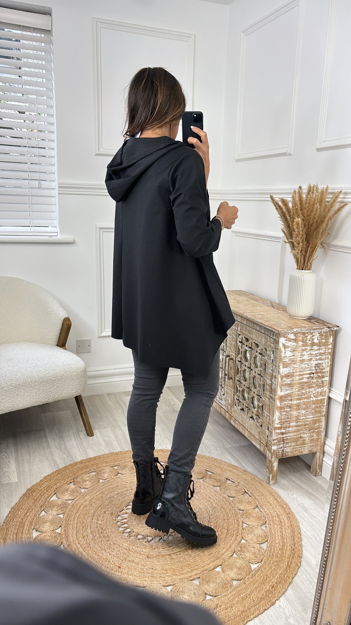 Sasha Black Drape Cardigan