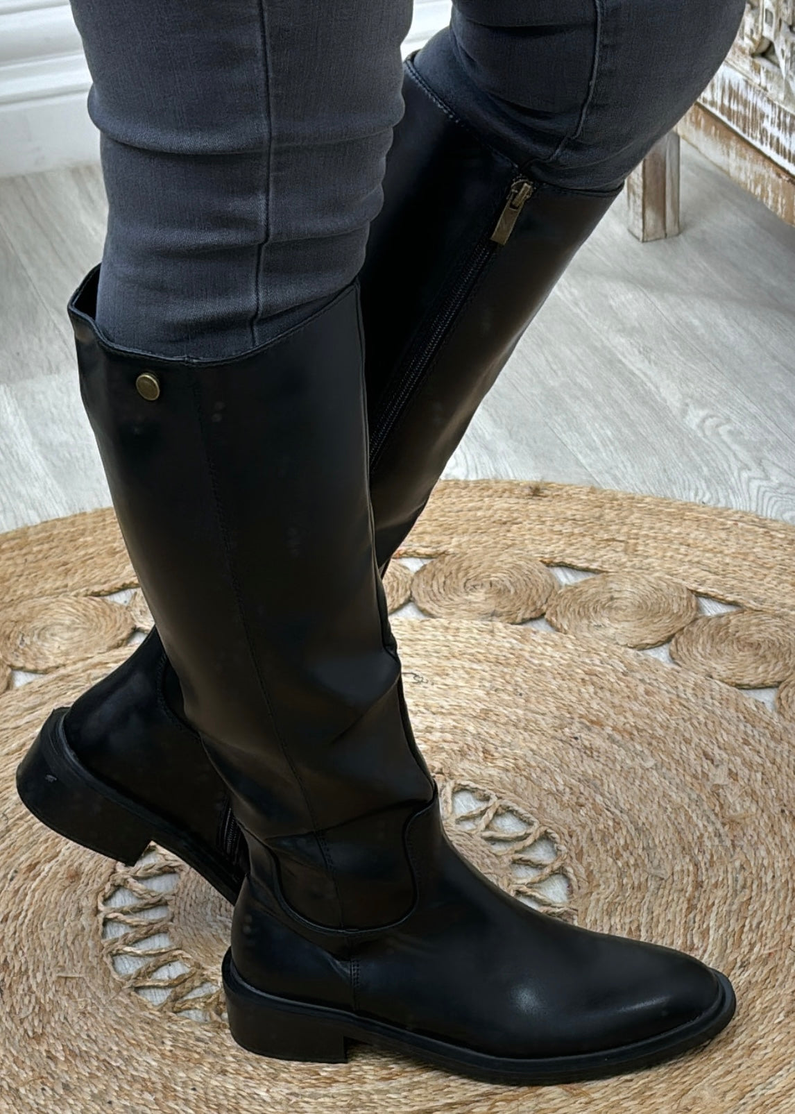 Lawrence Black Knee High Boots