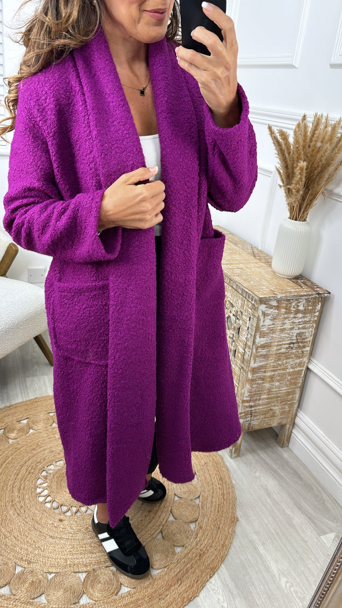 Sonika Violet Drape Non Fastening Coatigan