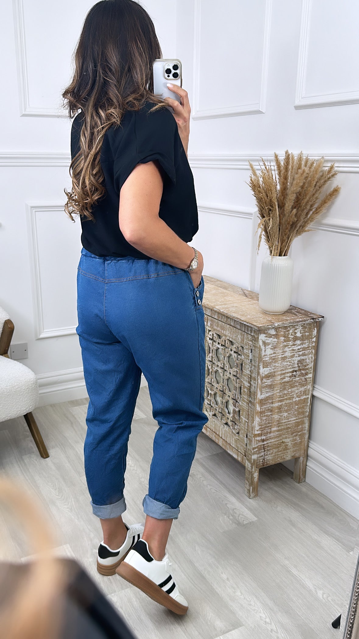 Santana Light Blue Denim Joggers