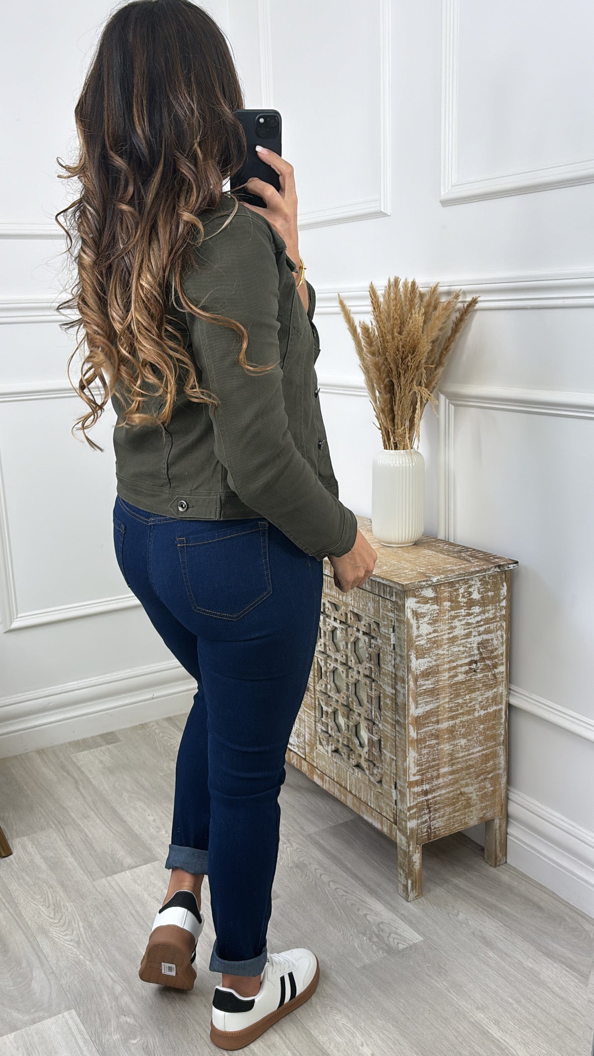 Libby Khaki Denim Jacket