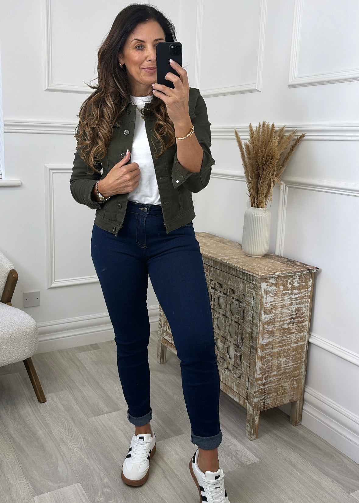 Libby Khaki Denim Jacket