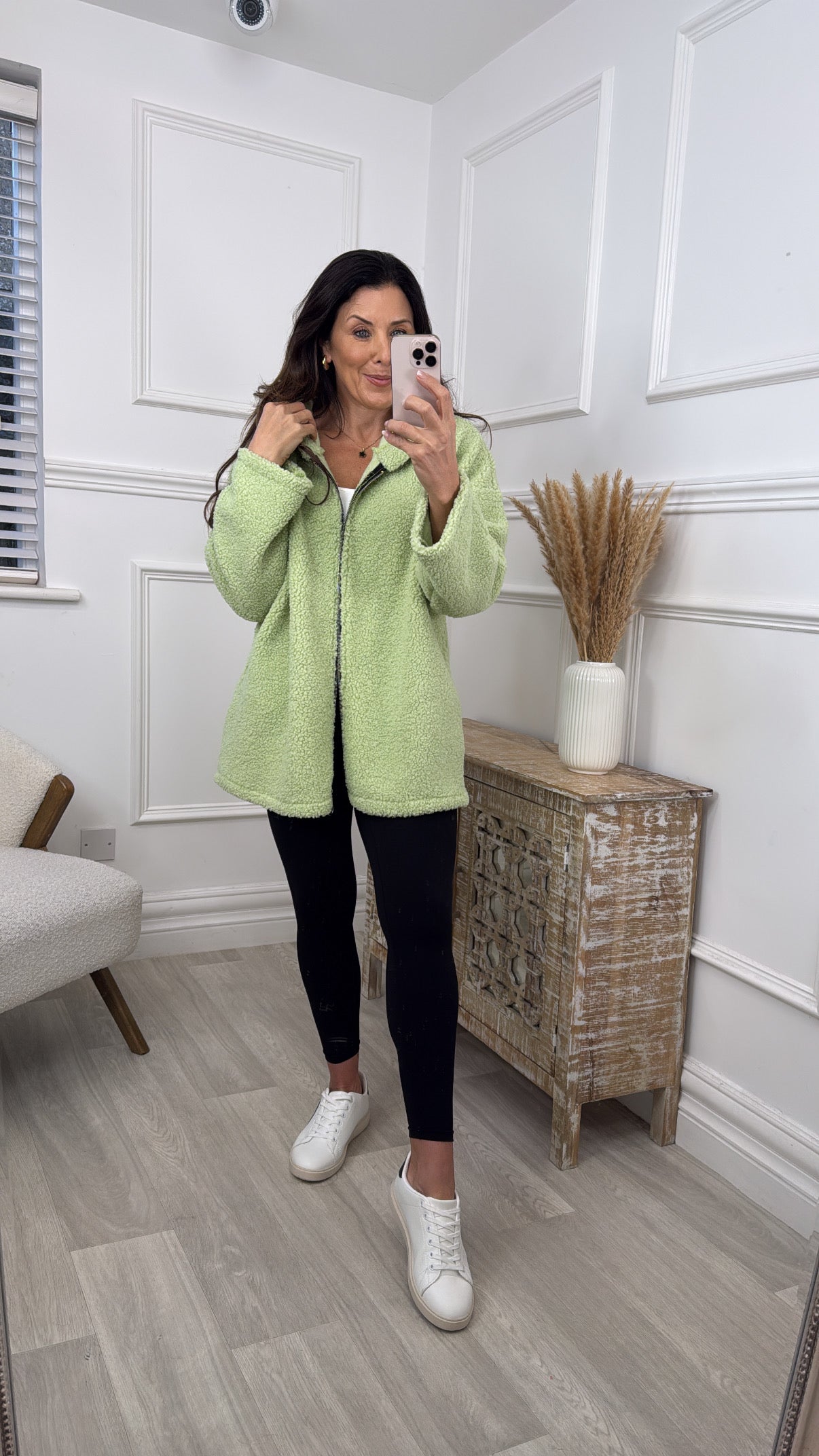 Lola Green Teddy Fleece Zipper