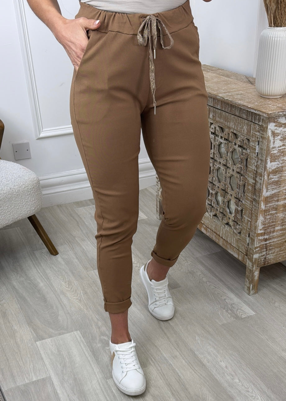 Caroline Camel Chino Joggers