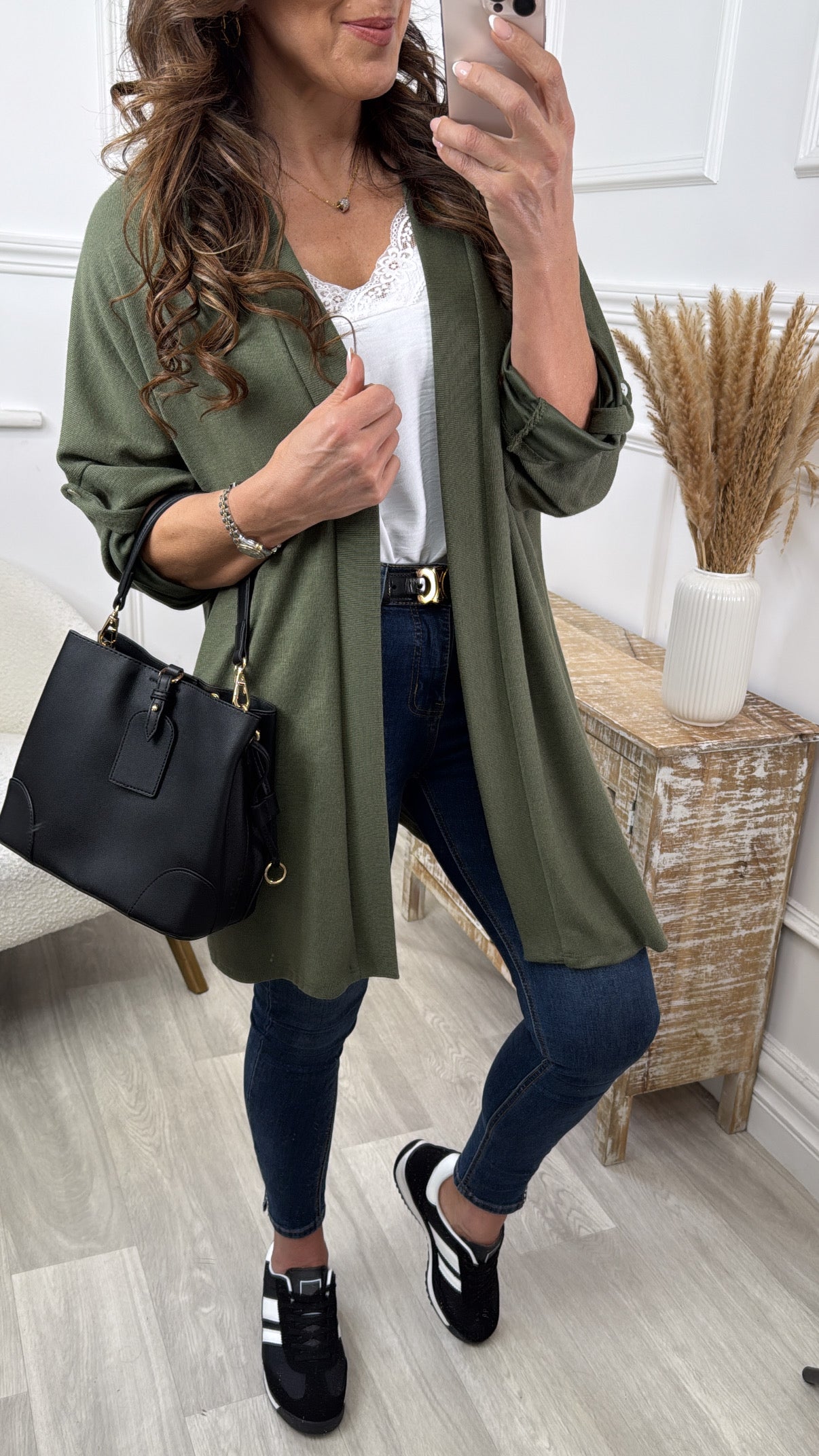 Lenore Khaki Kimono Shrug