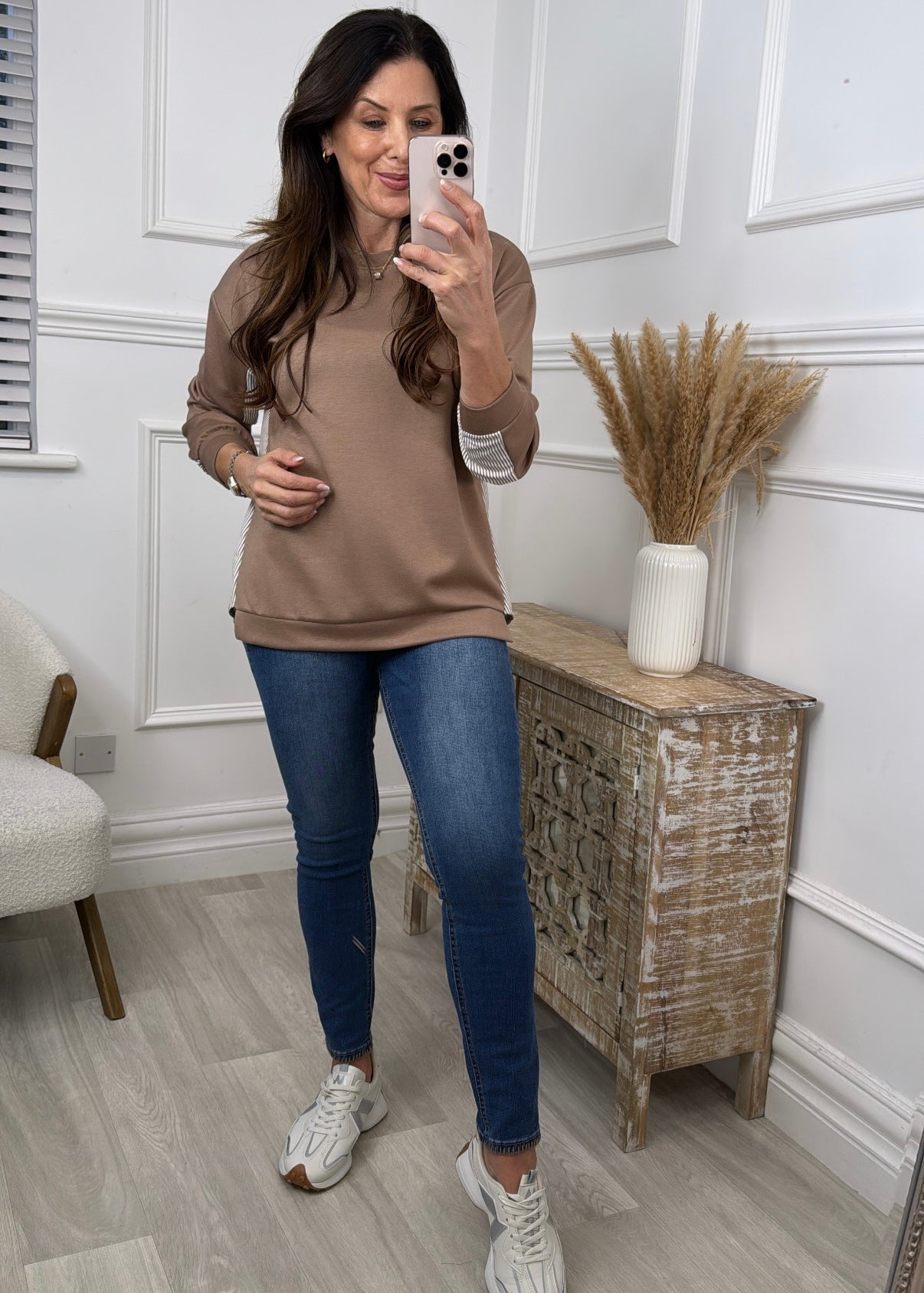 Bridget Taupe Dual Style Sweatshirt