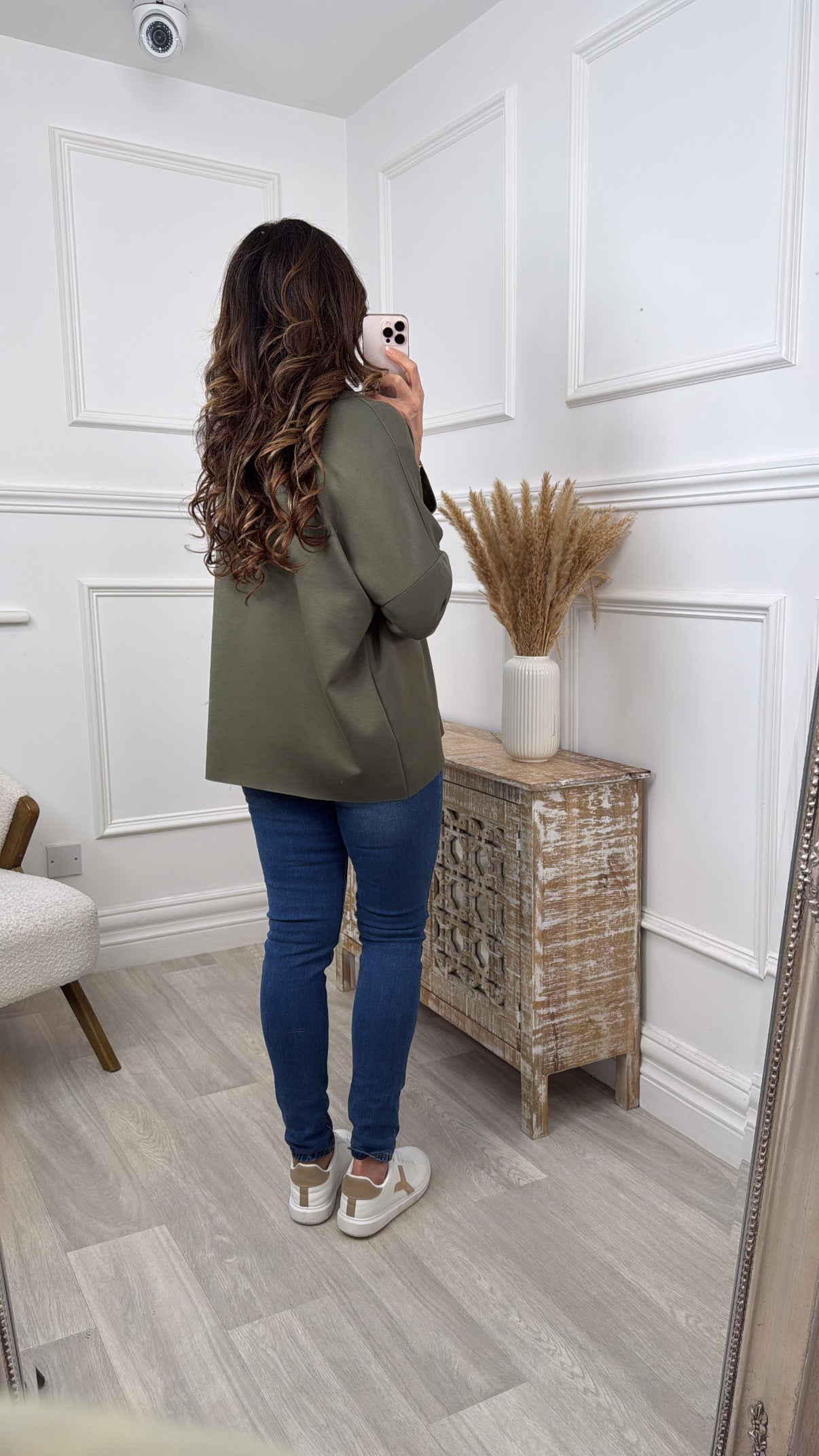 Lynda Khaki Green Floral Top