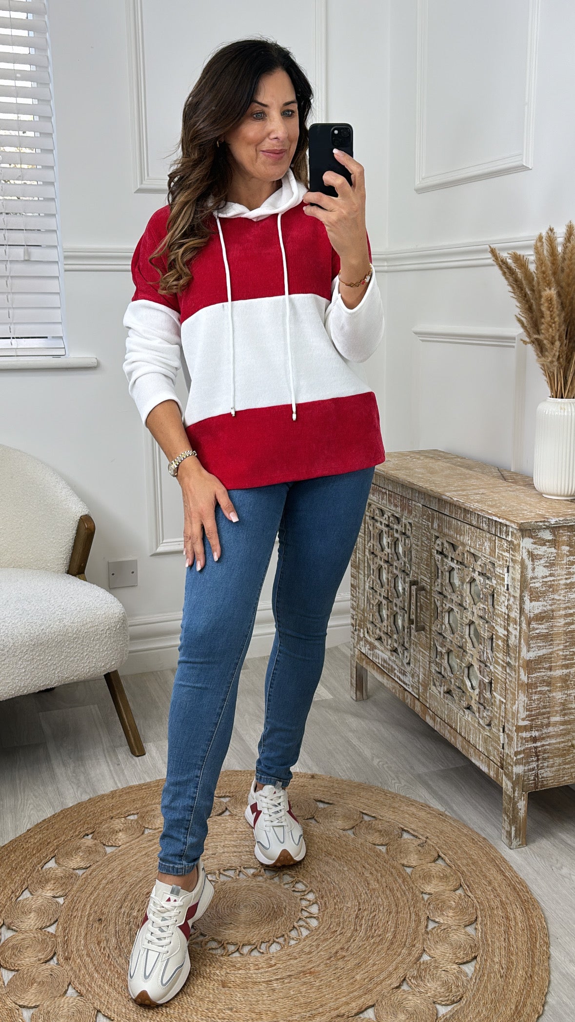 Vada Red Soft Touch Hoodie