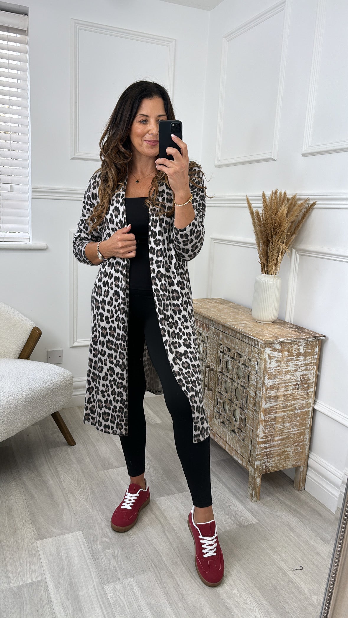 Tammy Beige Leopard Print Cardigan