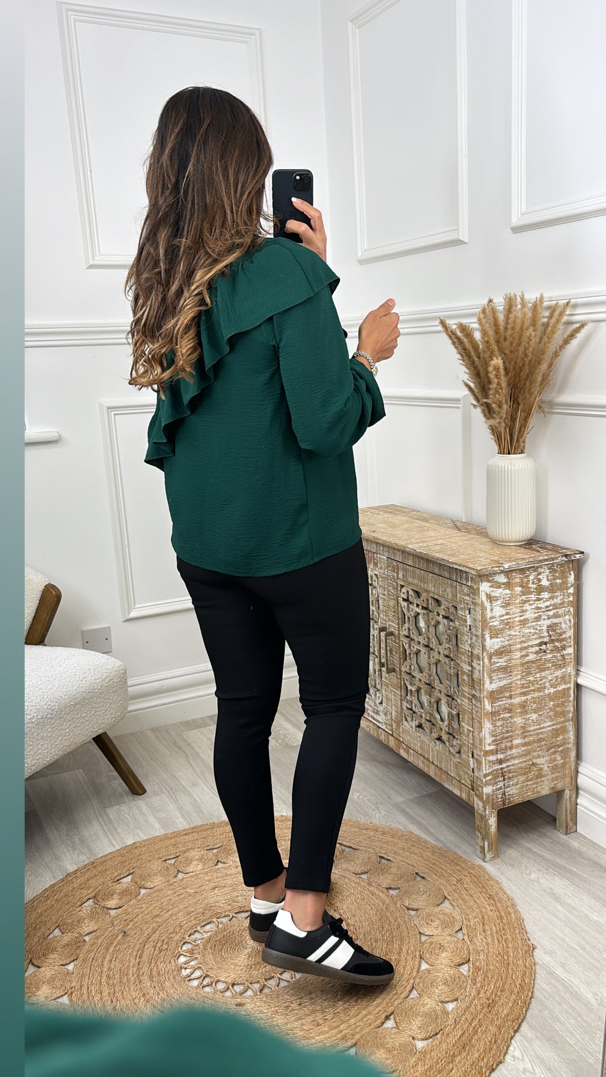 Kimberly Green Frill Detail Blouse