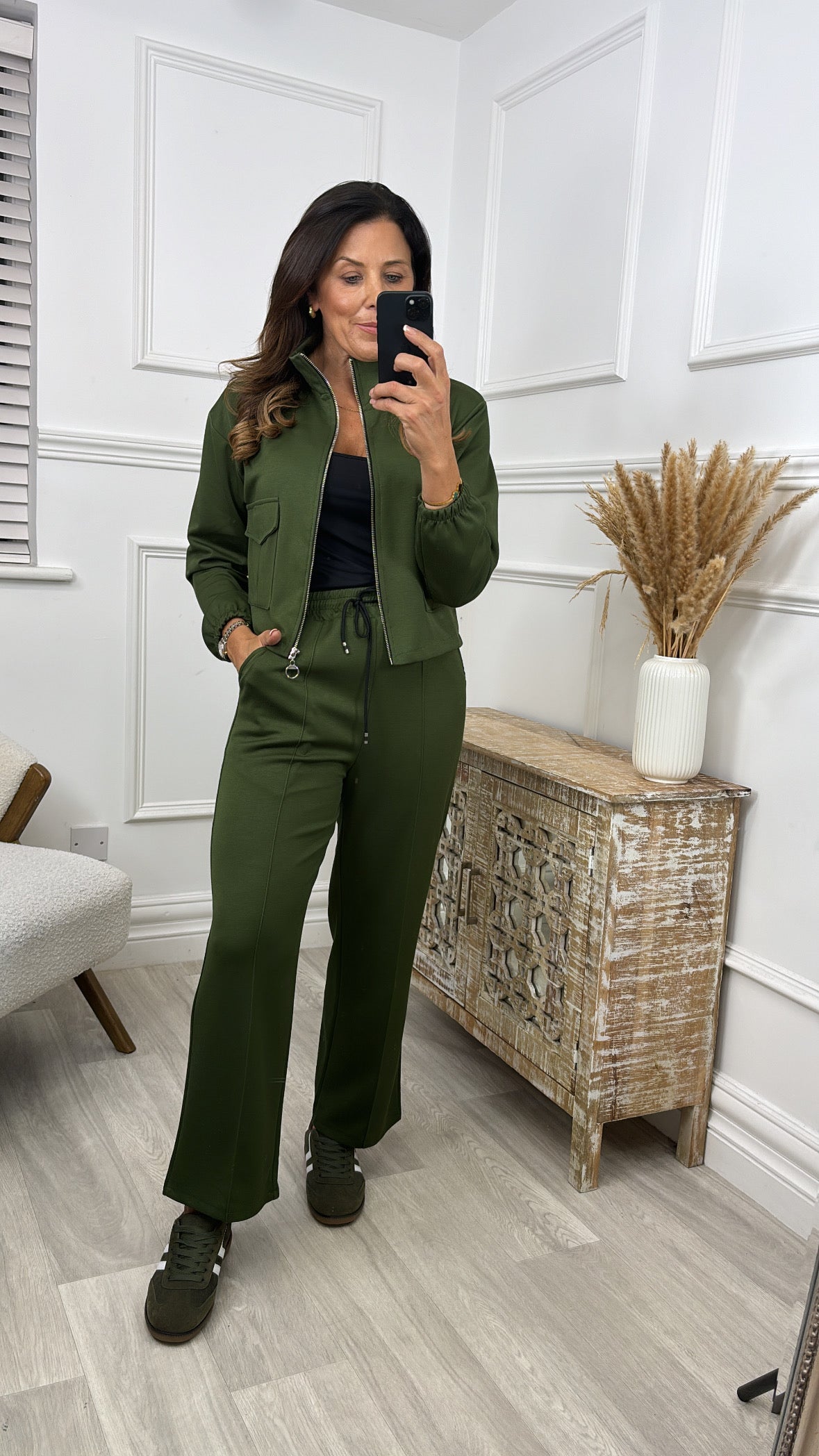 Cassidy Green Front Seam Trousers