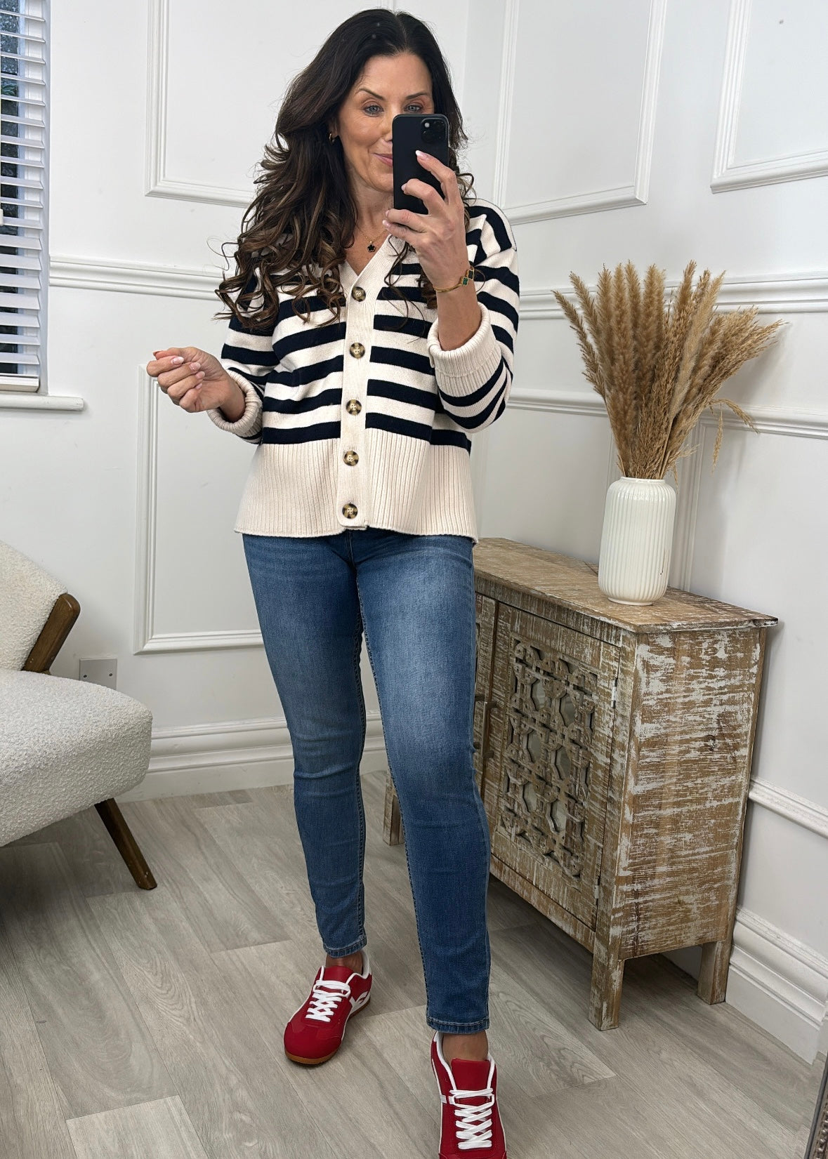 Iga Navy Stripes Cardigan