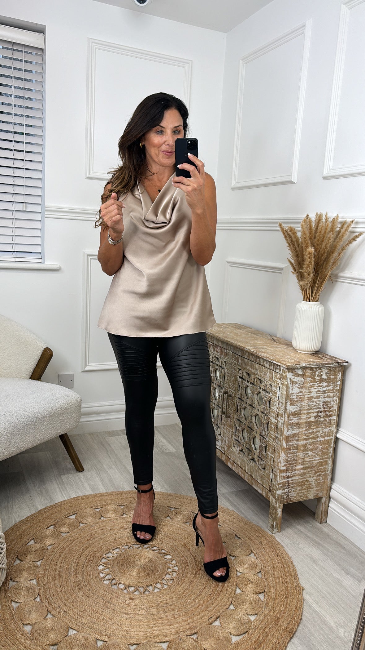 Rosaleen Gold Cowl Neck Cami