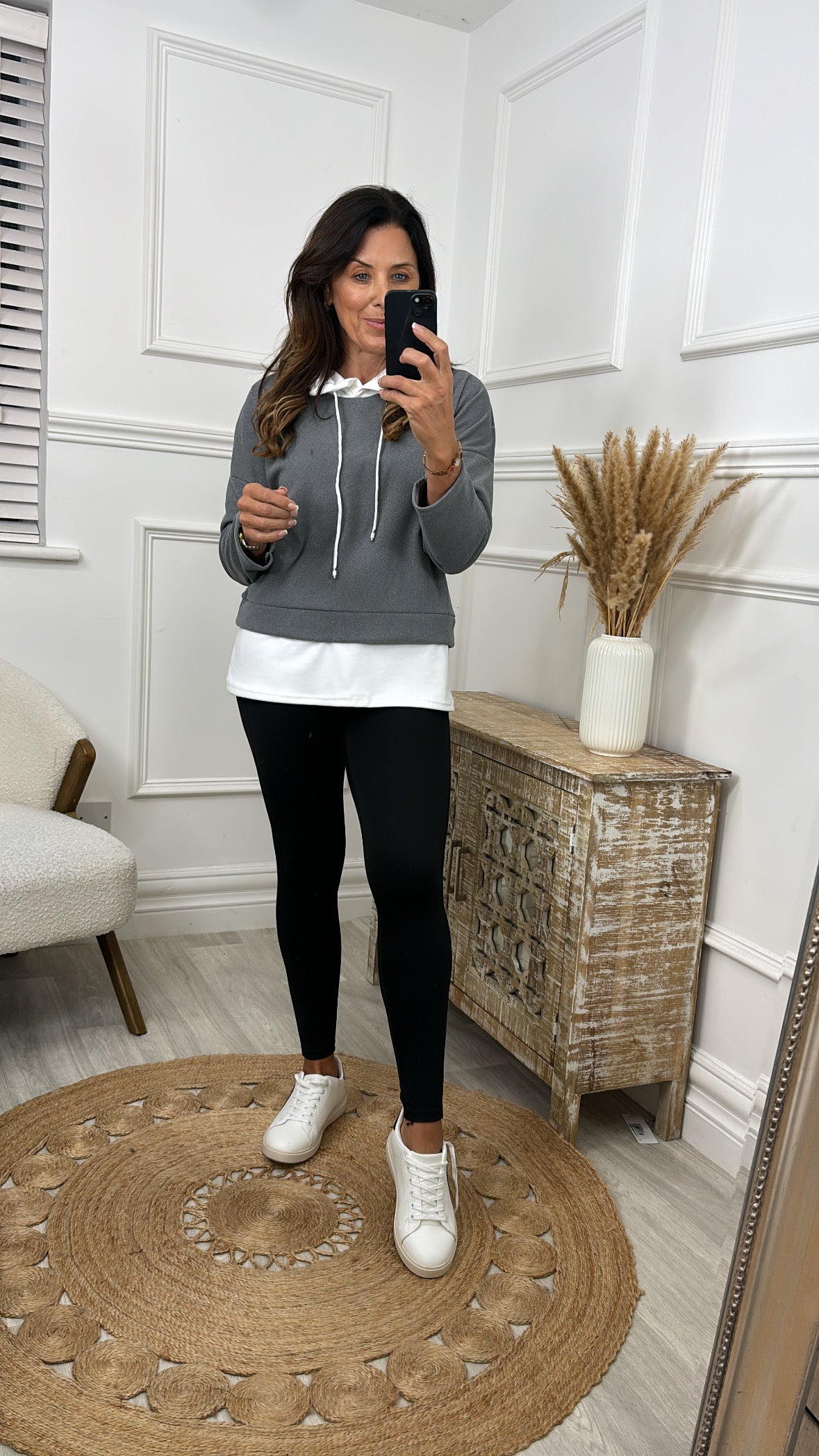 Marian Grey Layered Hoodie