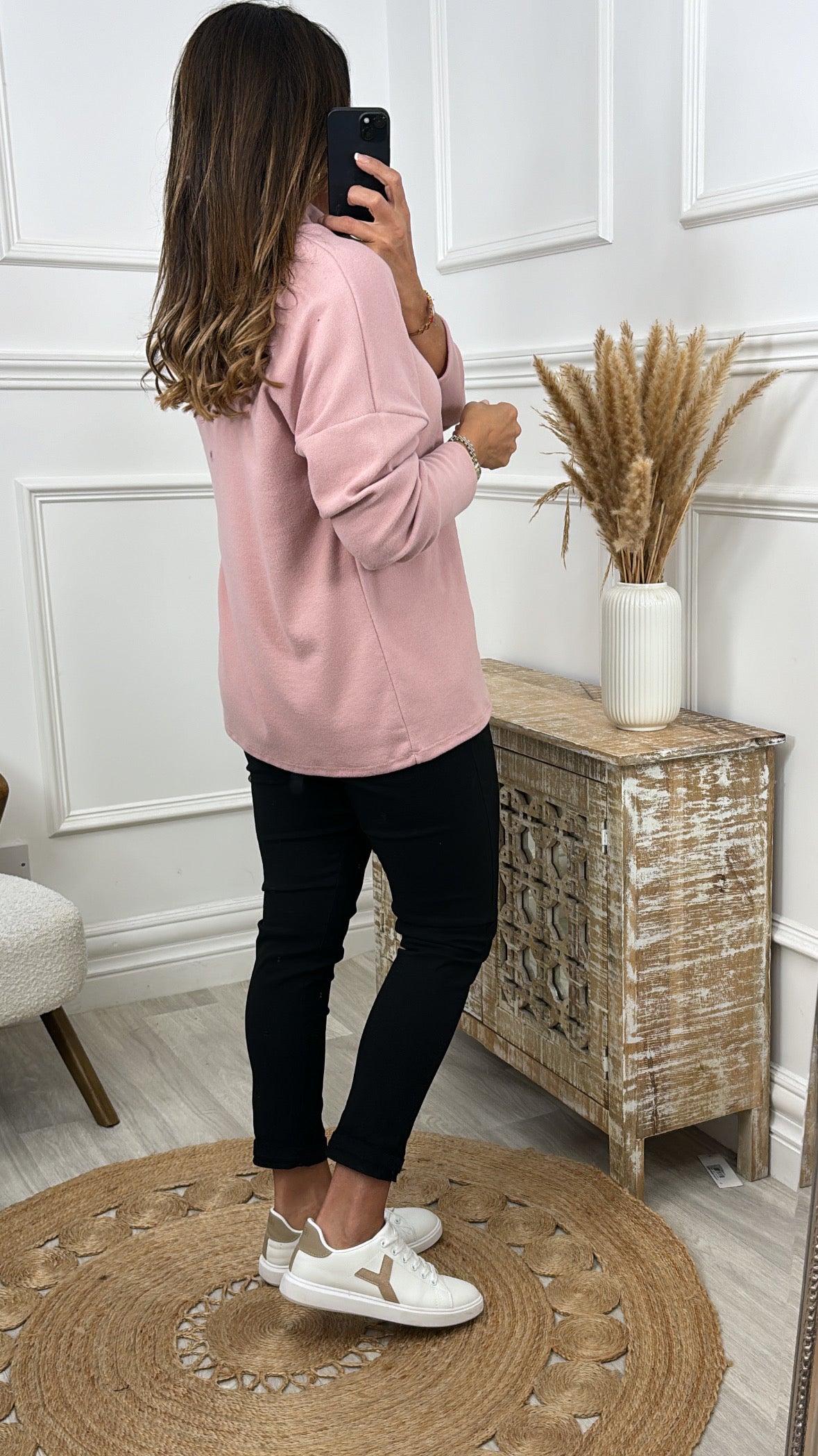 Natasha Pink Cowl Neck Jumper