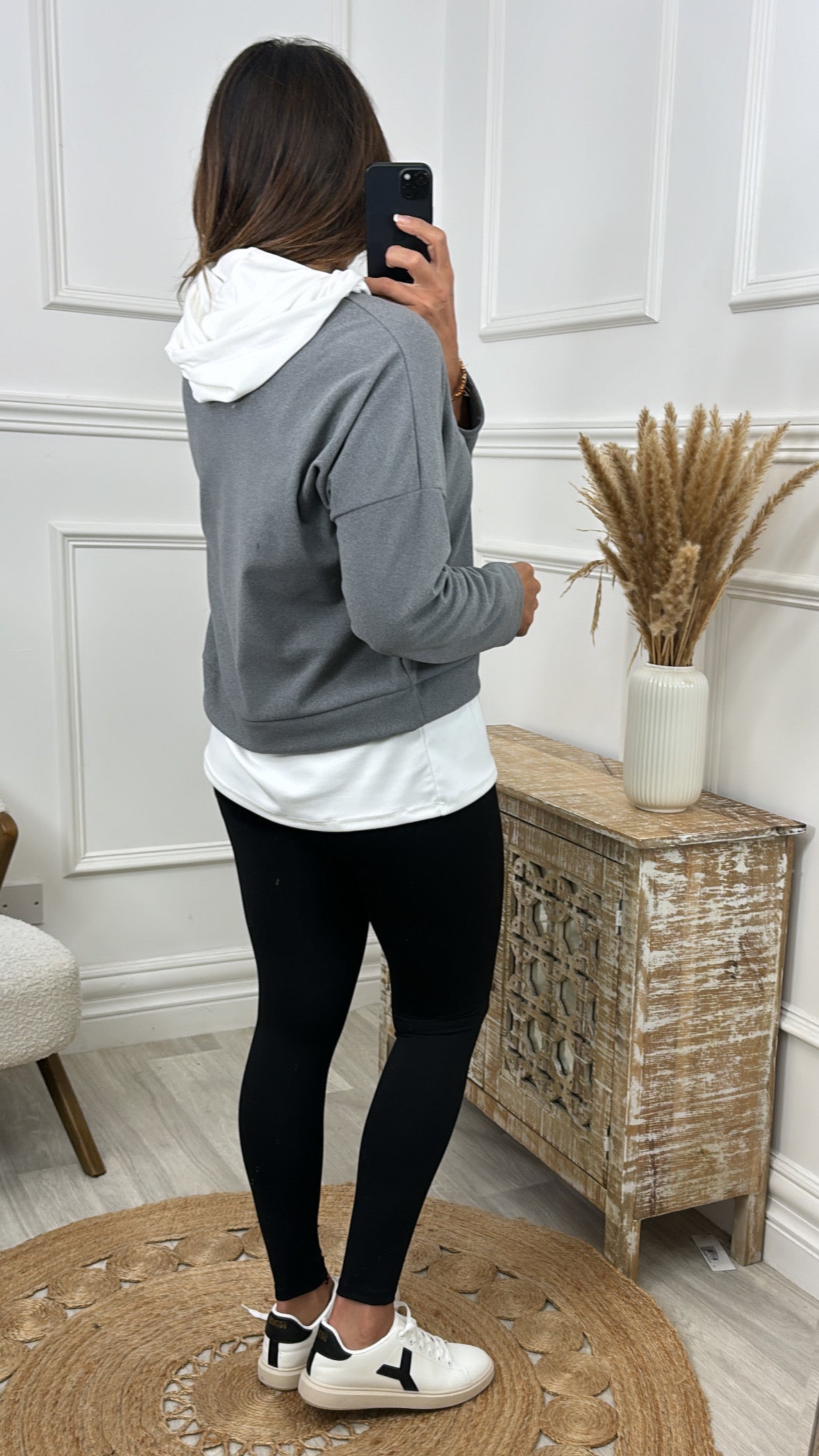 Marian Grey Layered Hoodie